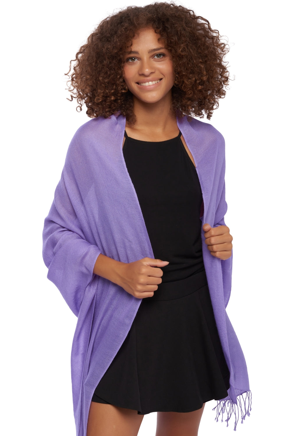 Diamant en cachemire mixte - mauve lumineux - Mahogany