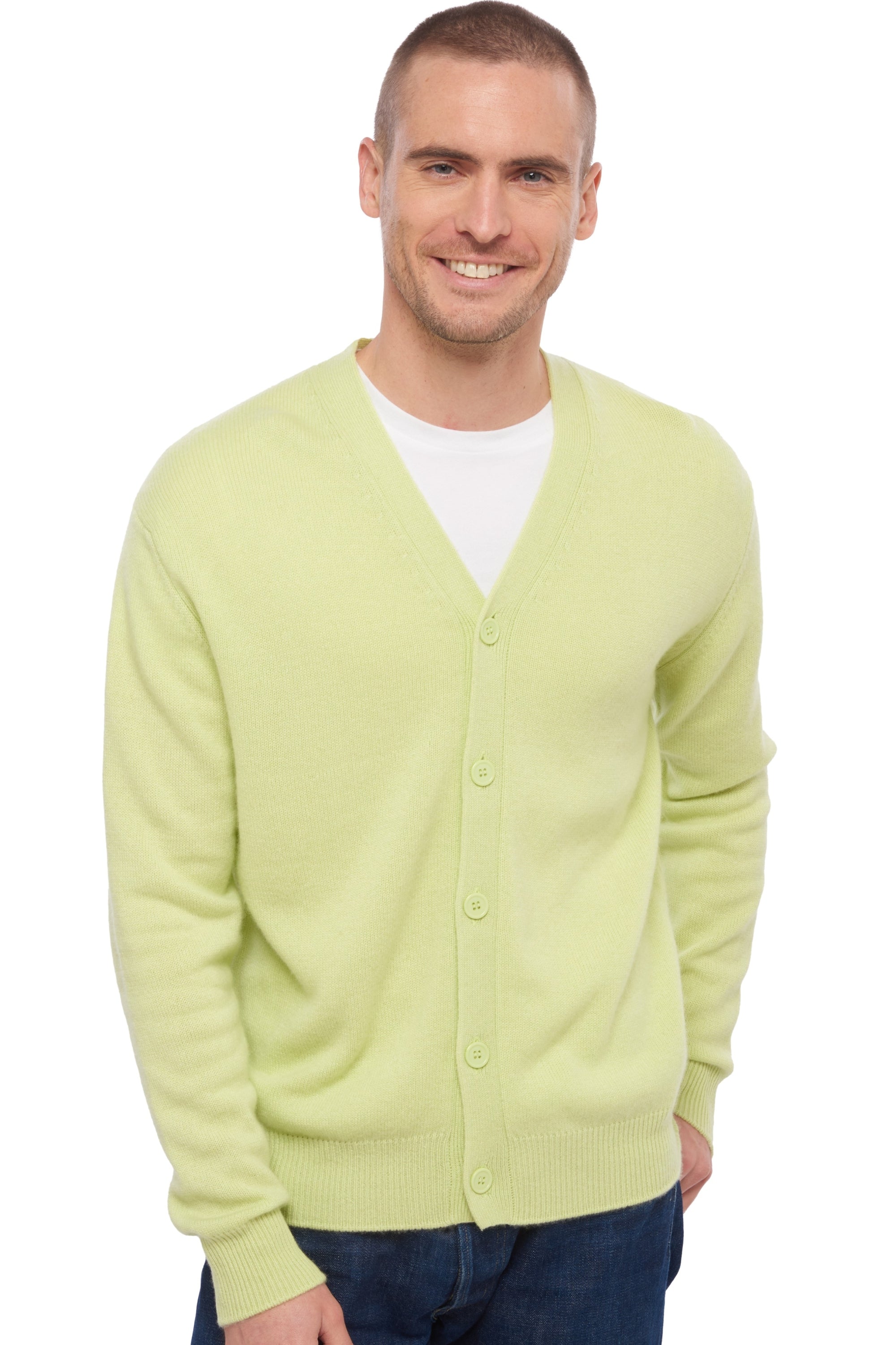 Leon en cachemire homme - vert pâle - Mahogany