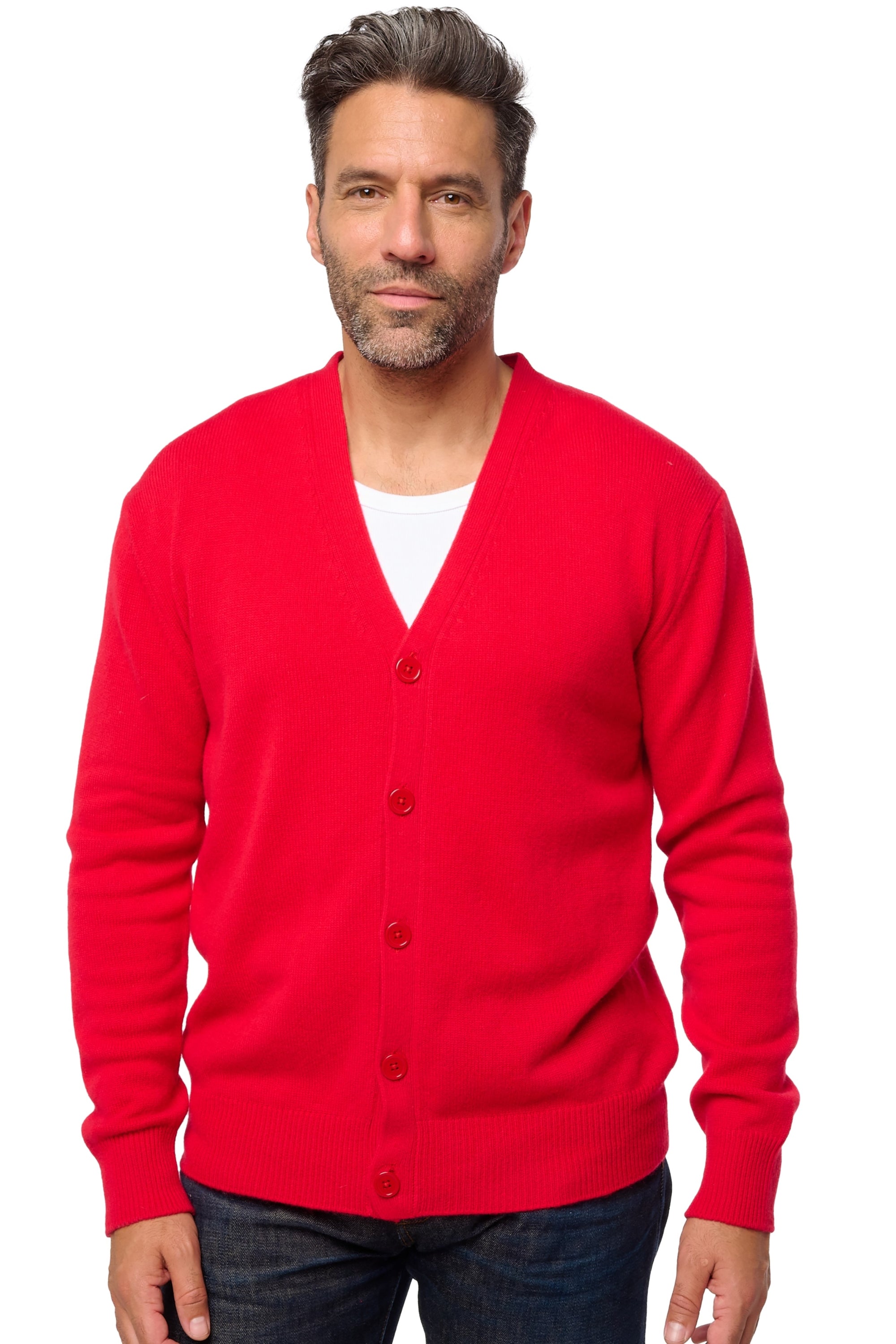 Leon en cachemire homme - rouge velours - Mahogany