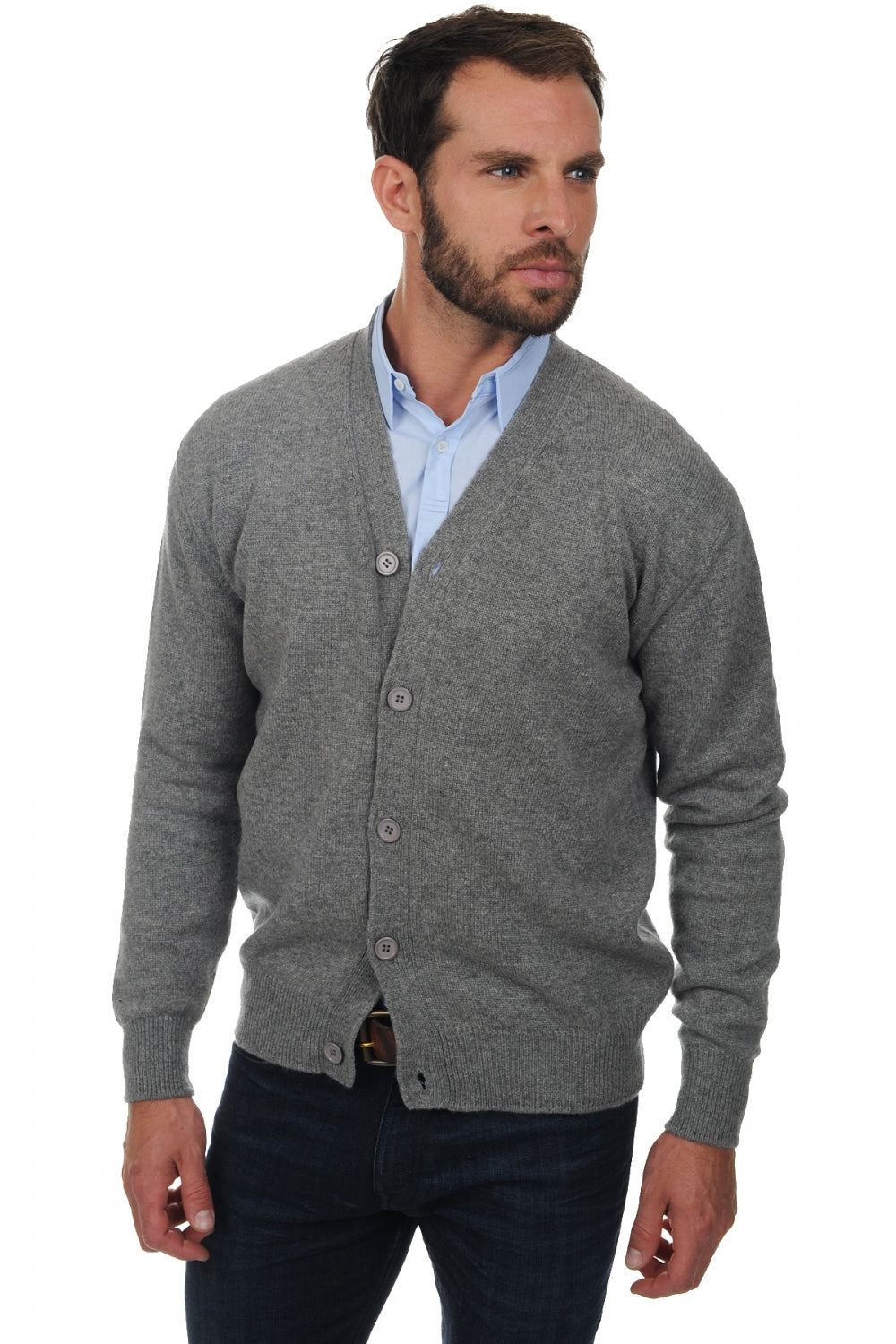 Leon en cachemire homme - gris chiné - Mahogany