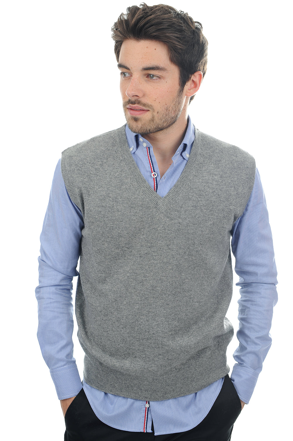 Balthazar en cachemire homme - gris chiné - Mahogany