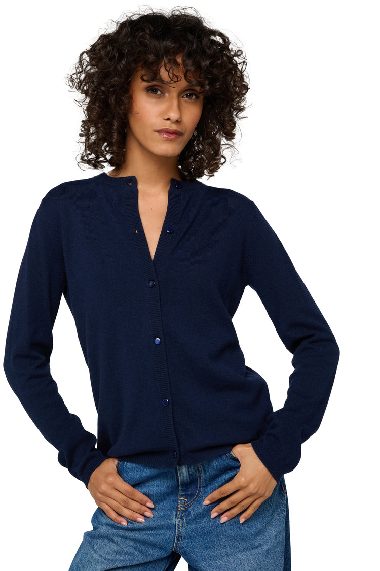 Chloe en cachemire femme - marine foncé - Mahogany