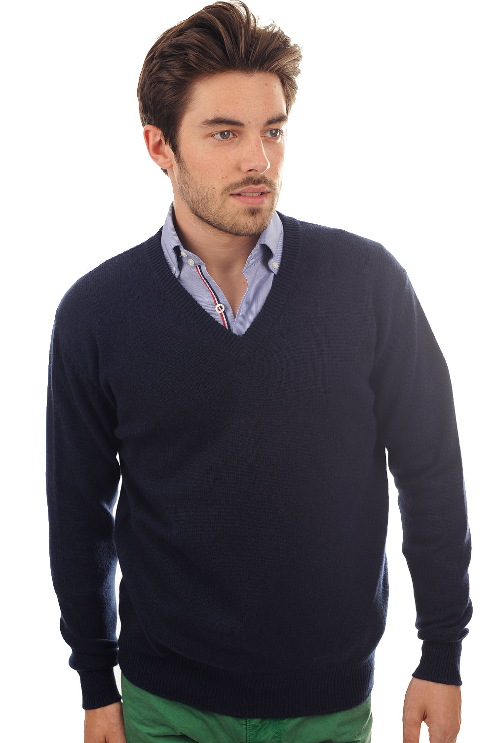 Hippolyte 4F en cachemire homme - marine foncé - Mahogany