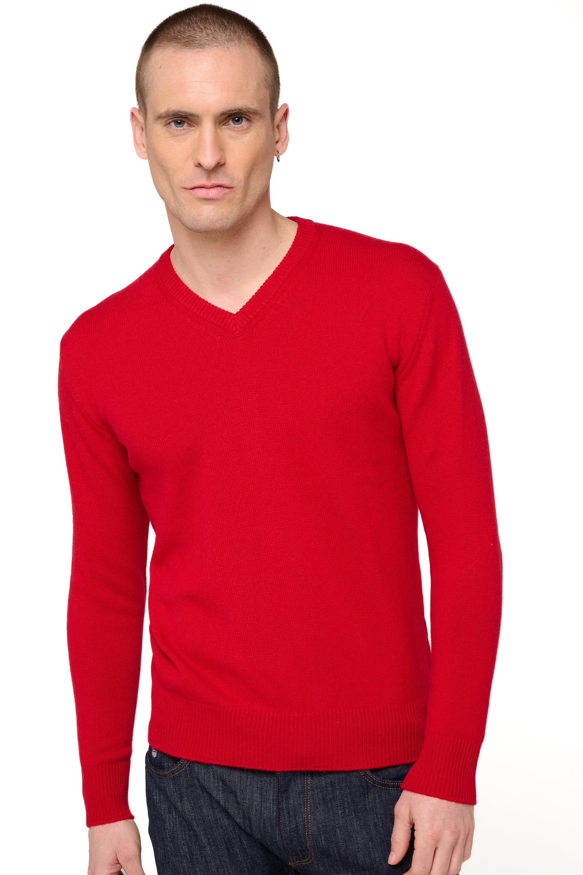 Hippolyte 4F en cachemire homme - rouge velours - Mahogany
