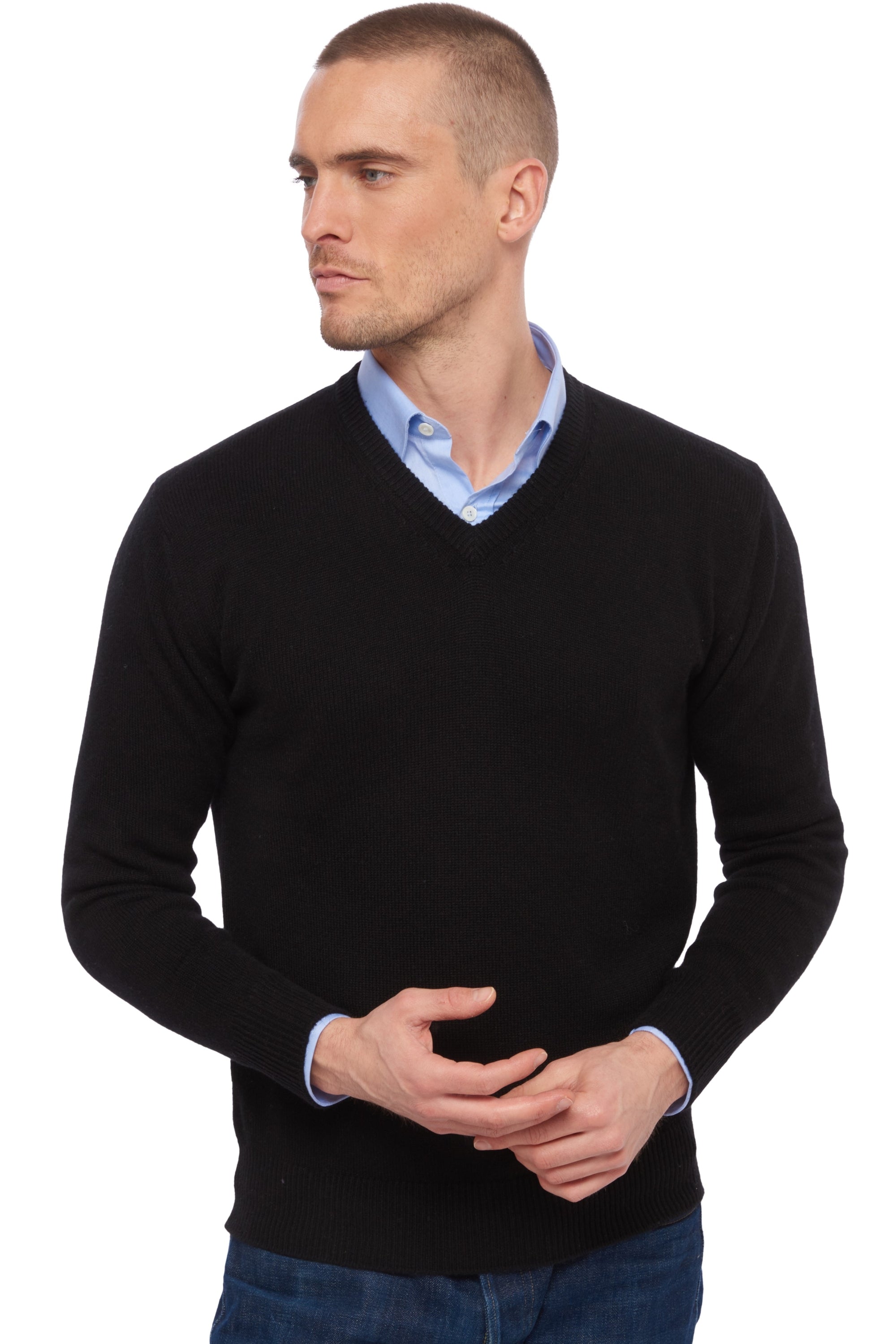 Hippolyte 4F en cachemire homme - noir - Mahogany