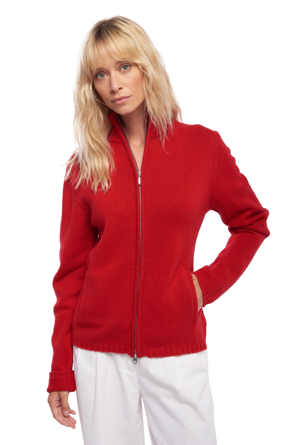 Elodie en cachemire femme - rouge velours - Mahogany