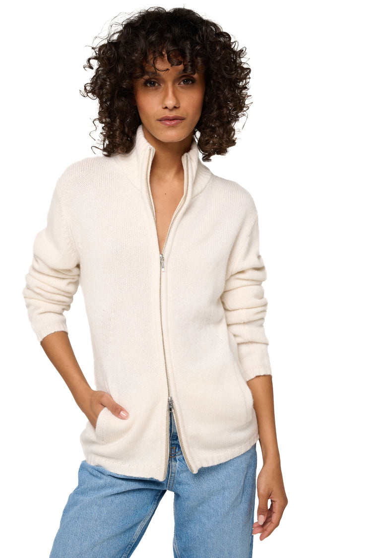 Elodie en cachemire femme - blanc cassé - Mahogany