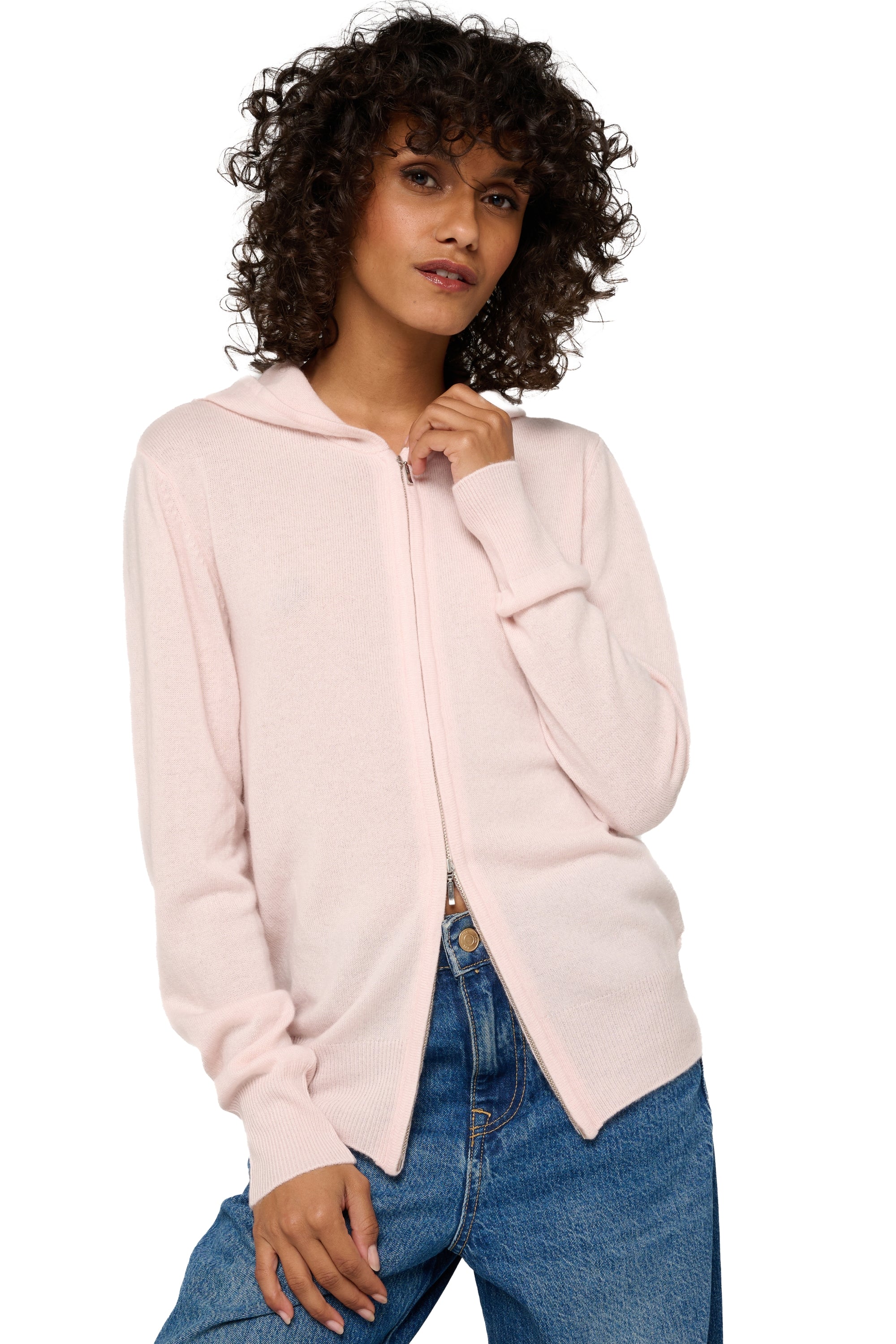 Louanne en cachemire femme - rose pâle - Mahogany