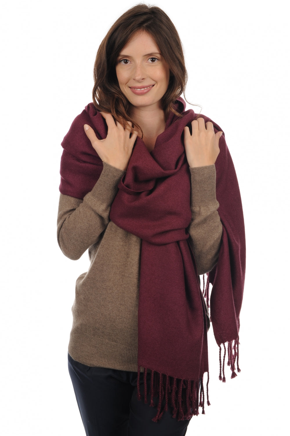Niry en cachemire femme - prune - Mahogany