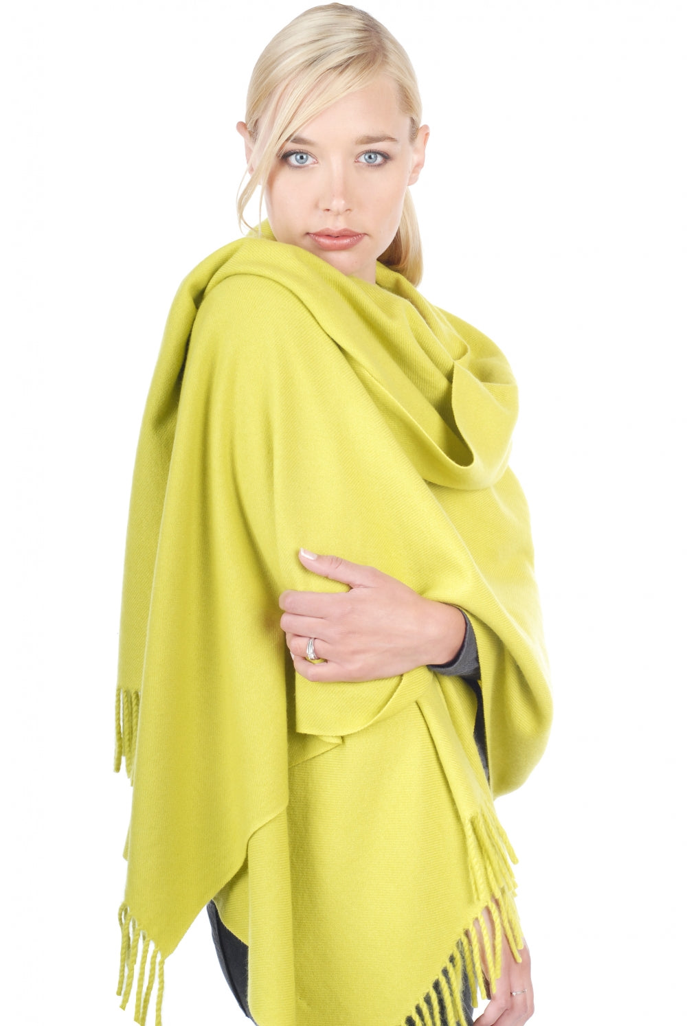 Niry en cachemire femme - chartreuse - Mahogany