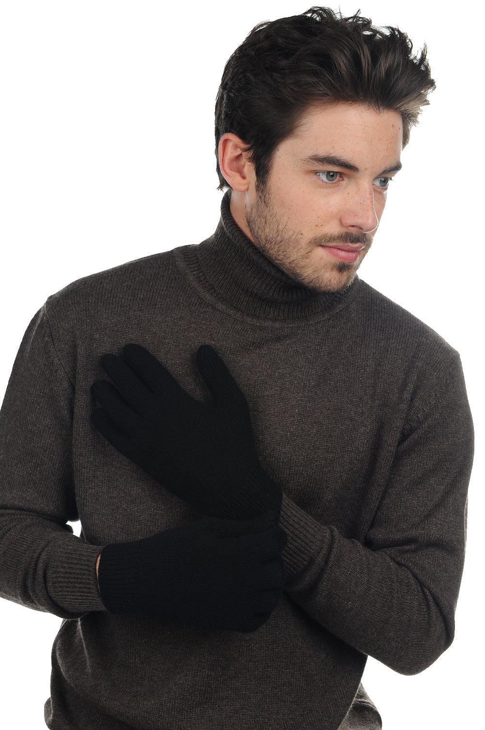 Manous en cachemire homme - noir - Mahogany