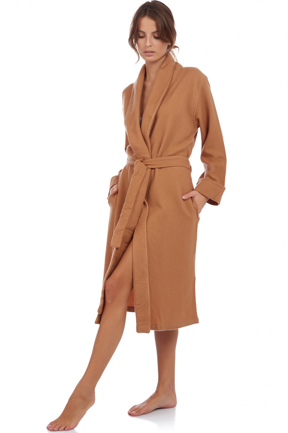 Mylady en cachemire femme - camel désert - Mahogany