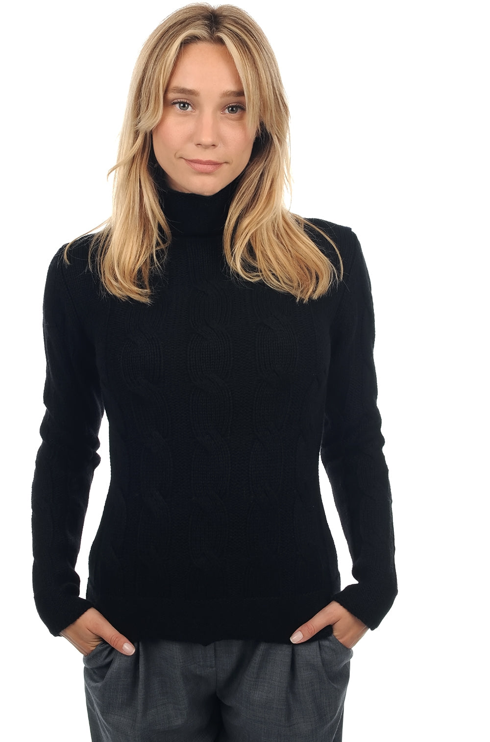 Blanche en cachemire femme - noir - Mahogany