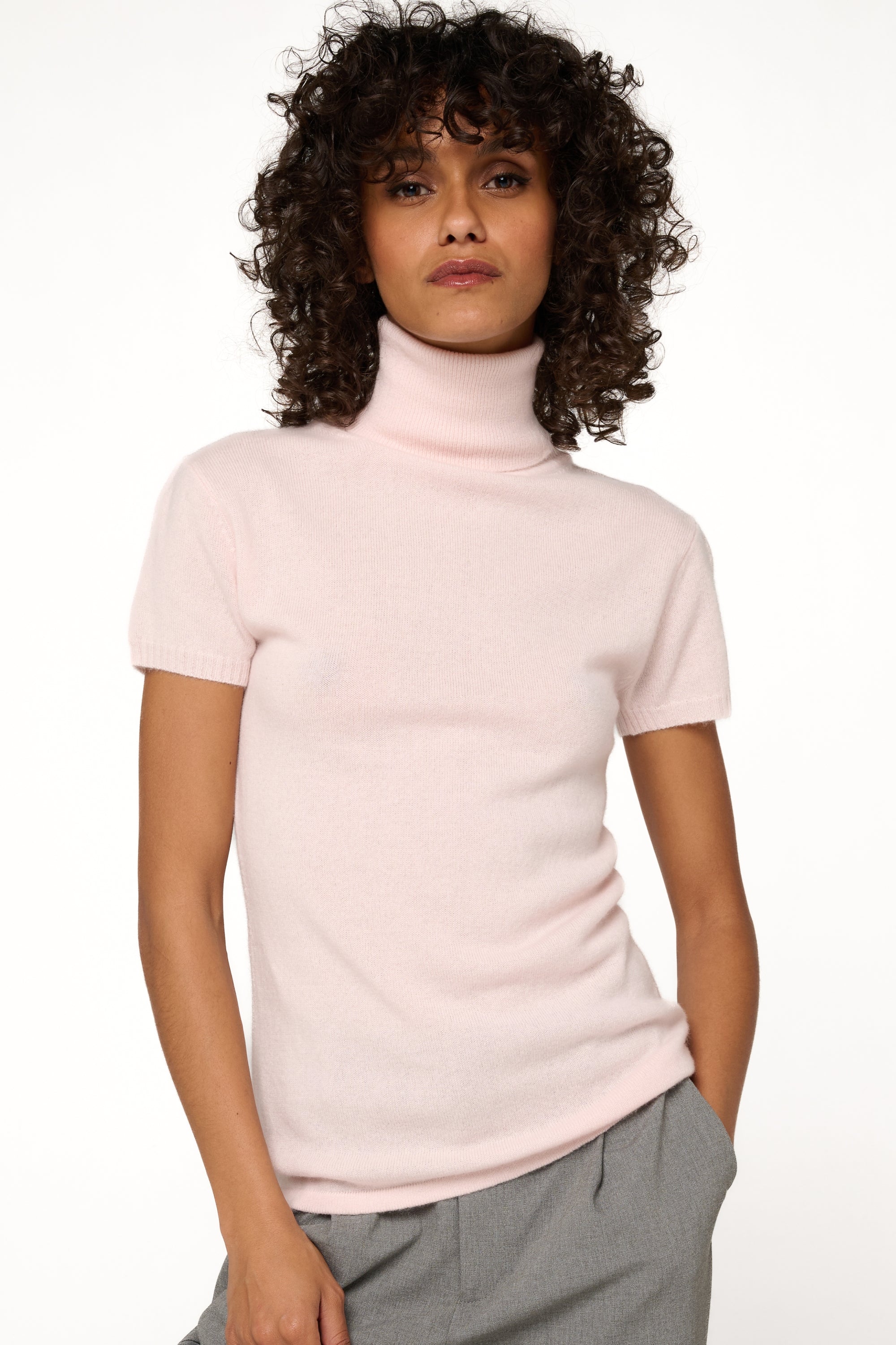 Olivia en cachemire femme - rose pâle - Mahogany