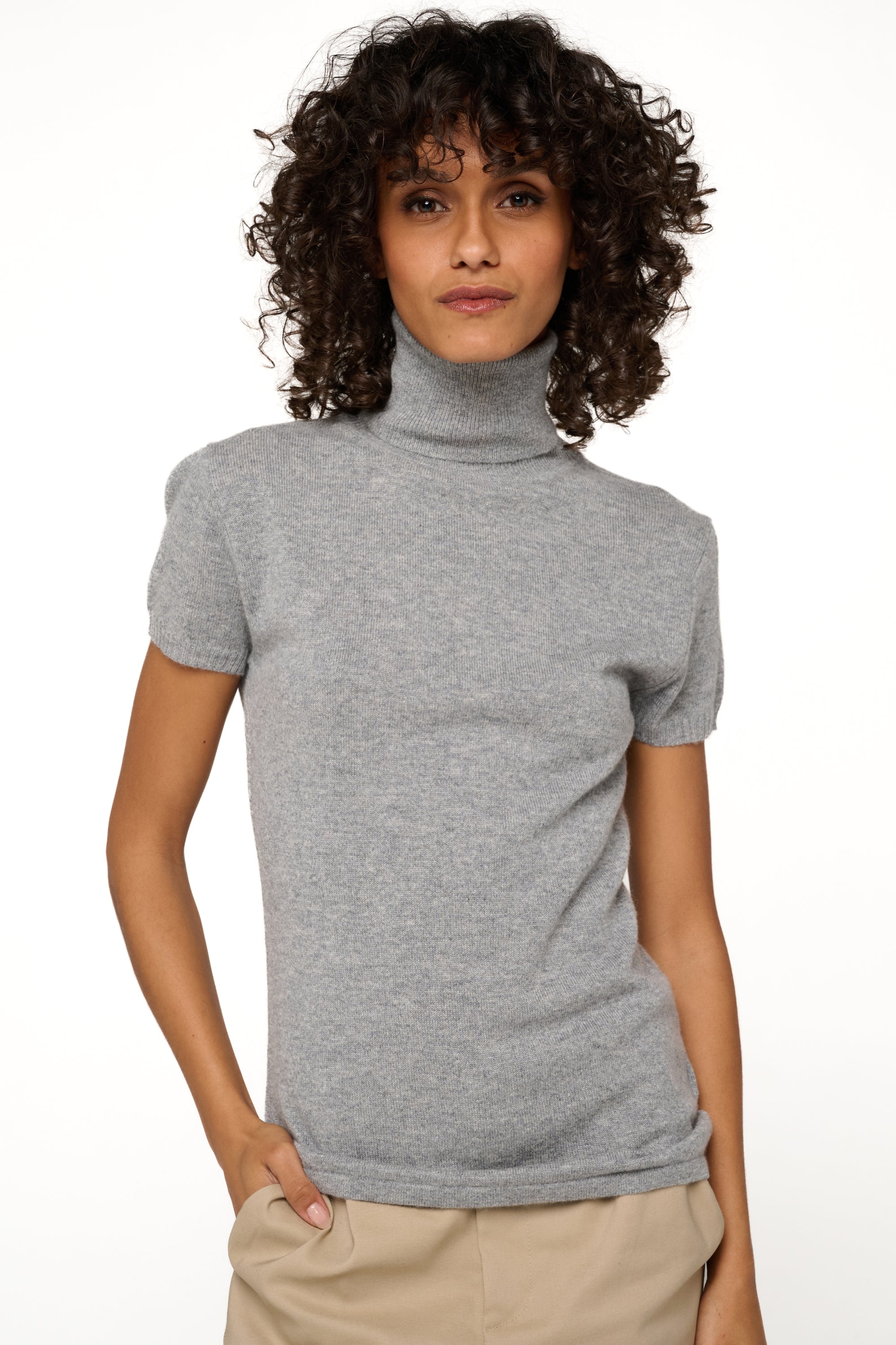 Olivia en cachemire femme - gris chiné - Mahogany