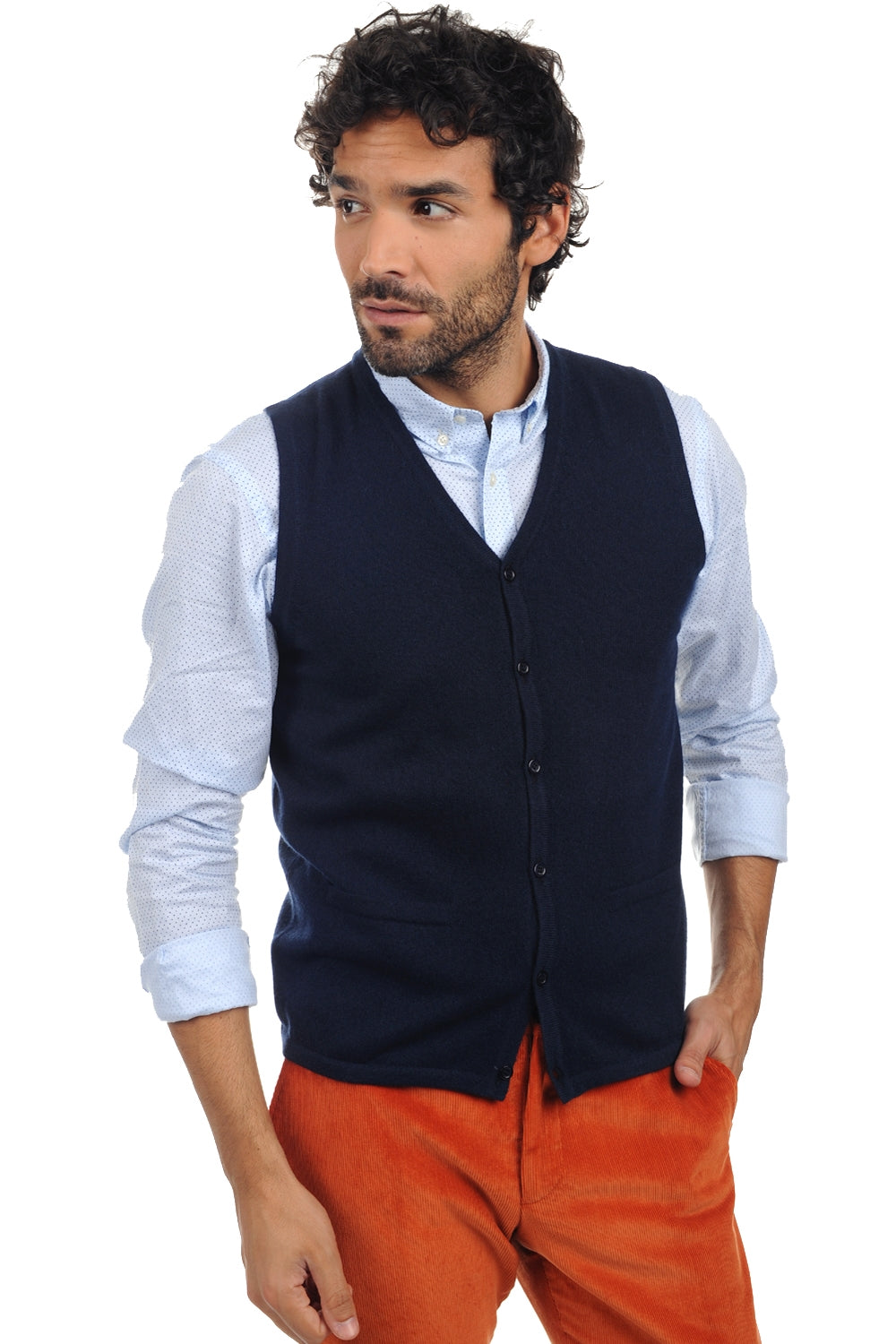 Basile en cachemire homme - marine foncé - Mahogany