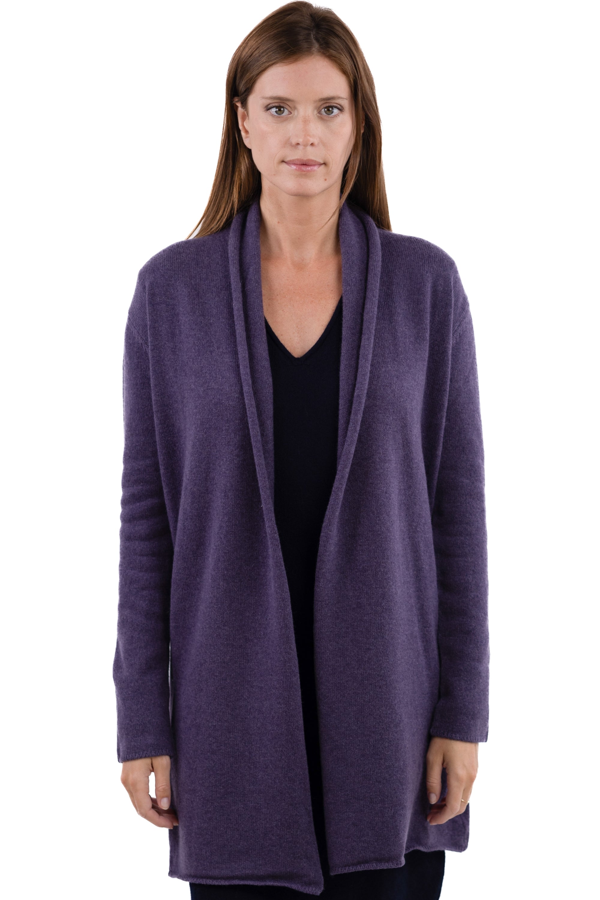Perla en cachemire femme - prune - Mahogany