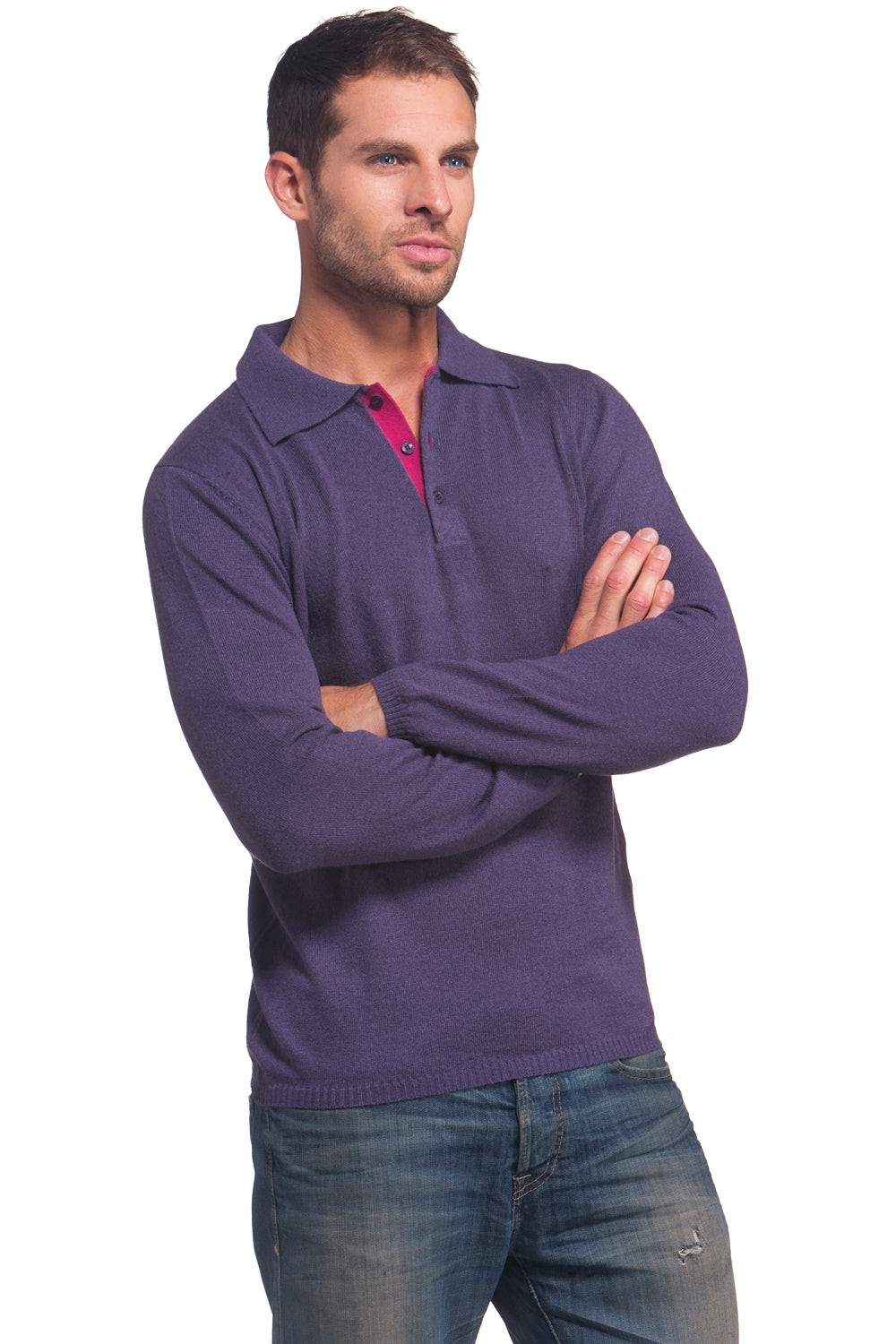Scott en cachemire homme - mûre-fuchsia - Mahogany