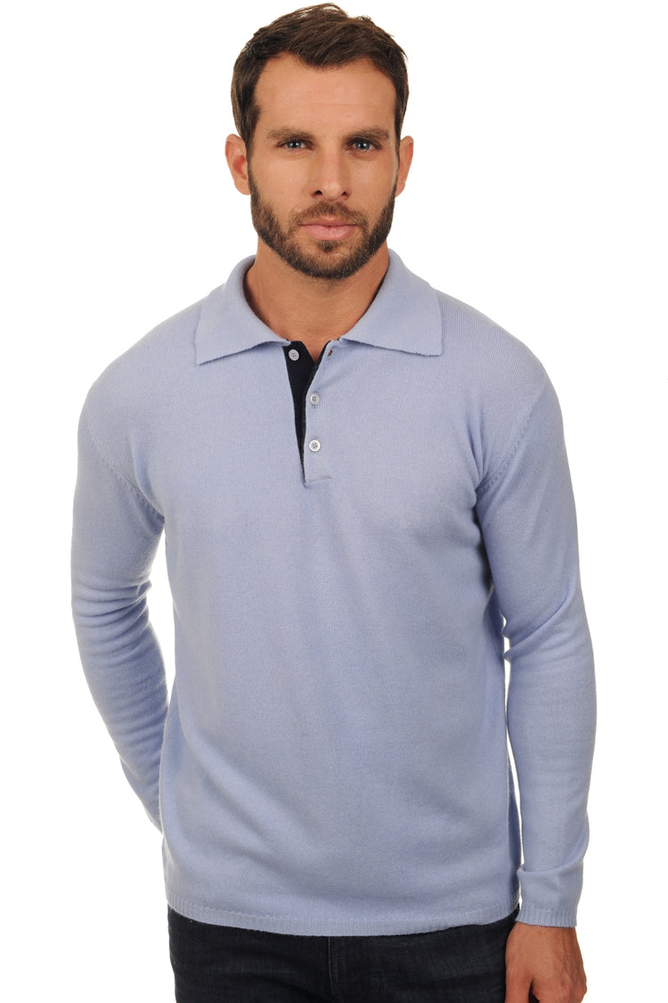 Scott en cachemire homme - bleu ciel-marine foncé - Mahogany