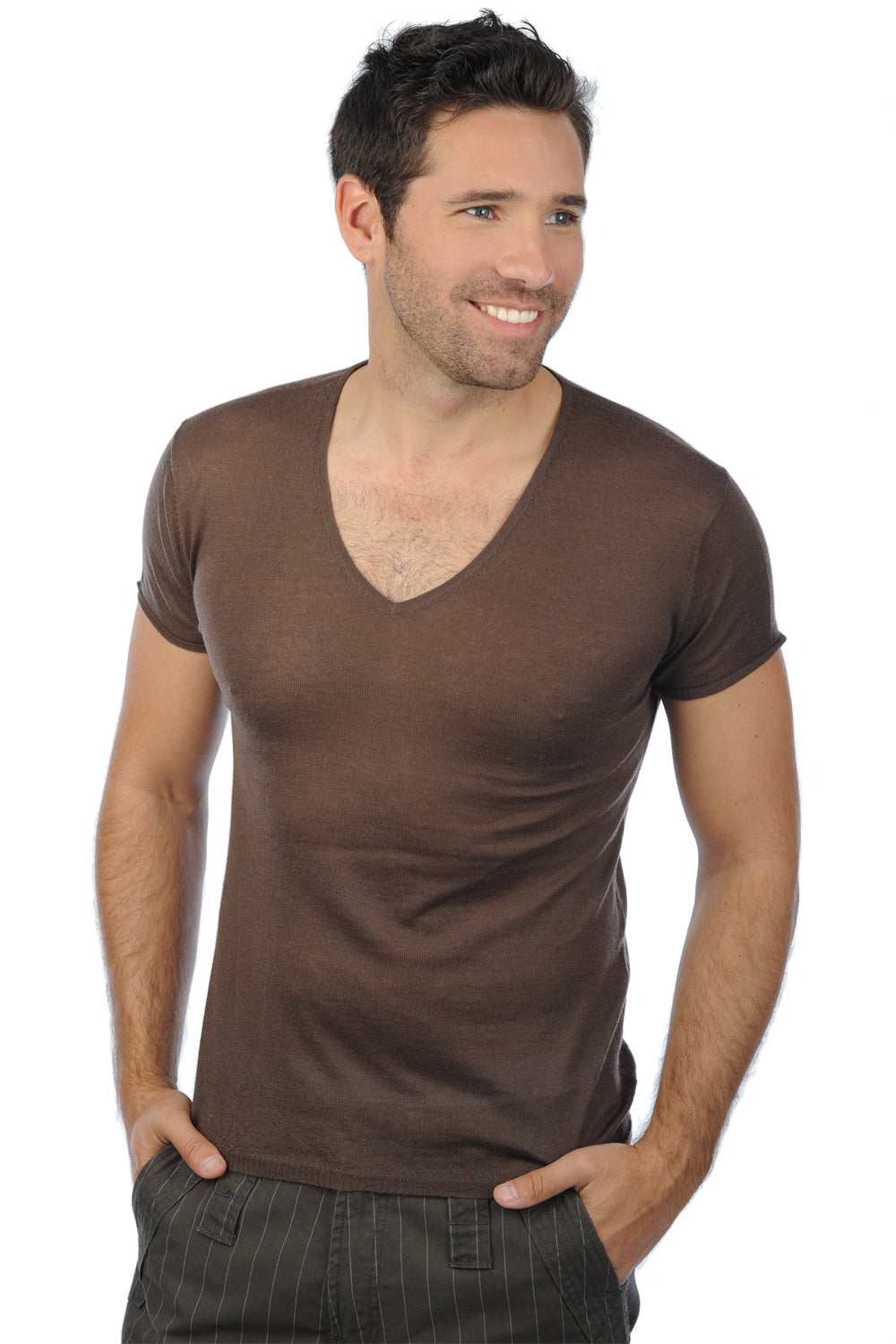 Nino en duvet de cachemire homme - brownies - Mahogany