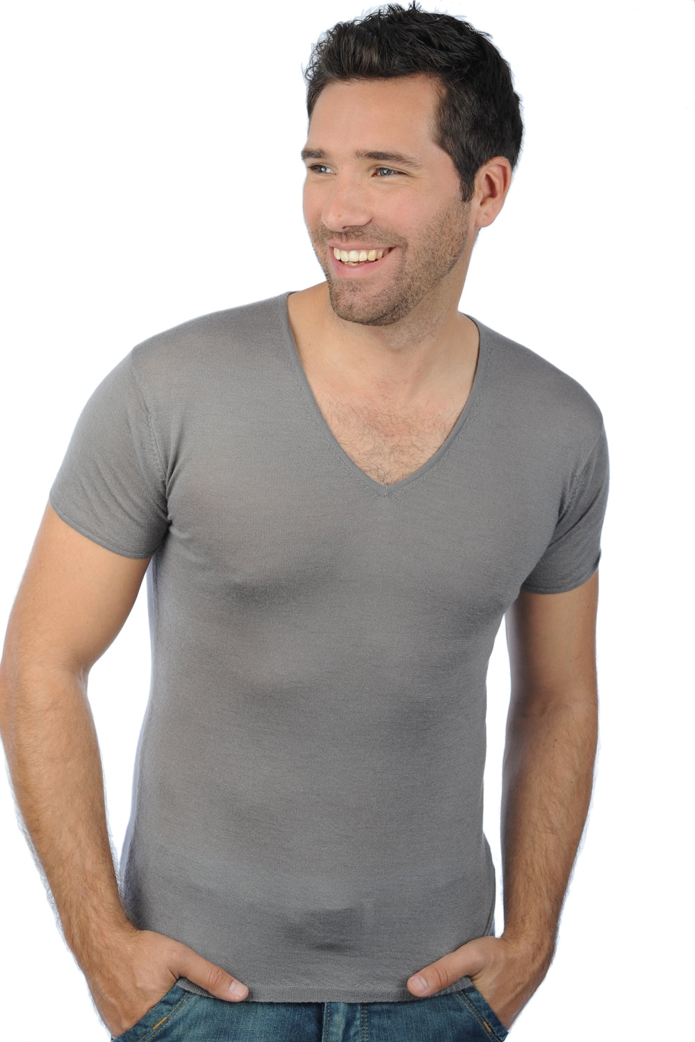 Nino en duvet de cachemire homme - gris moyen - Mahogany