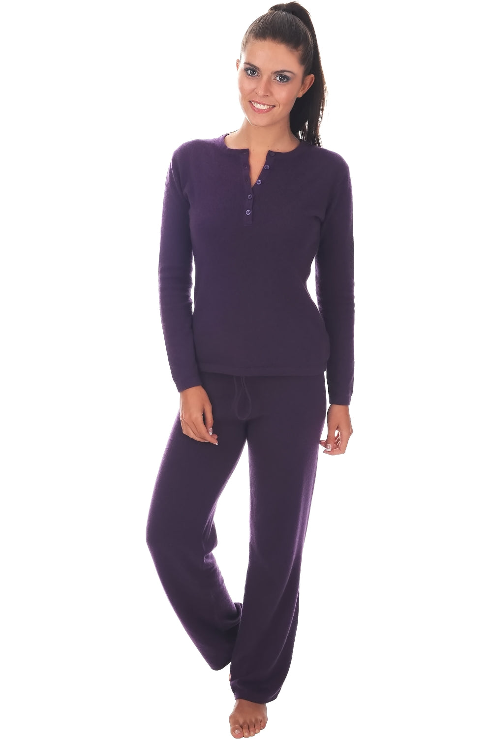 Loan en cachemire femme - prune - Mahogany