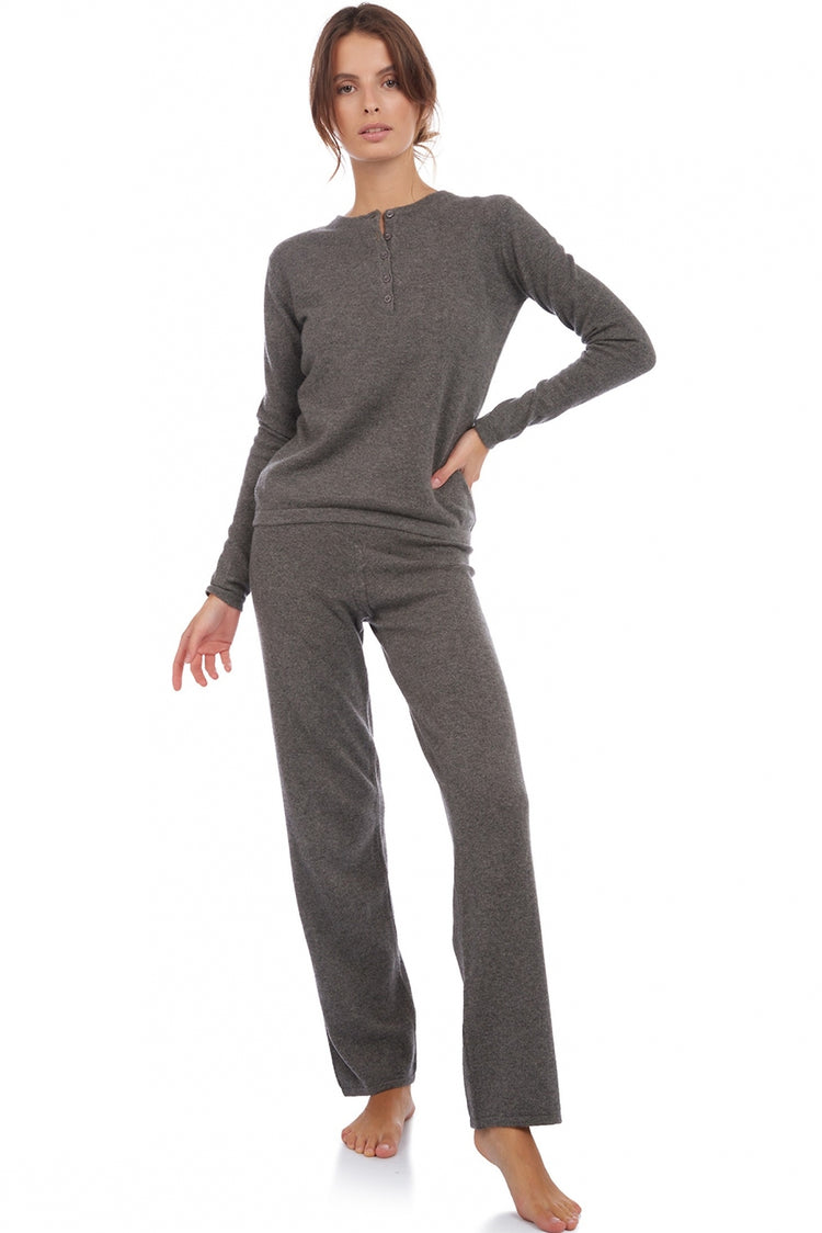 Loan en cachemire femme - gris chiné - Mahogany
