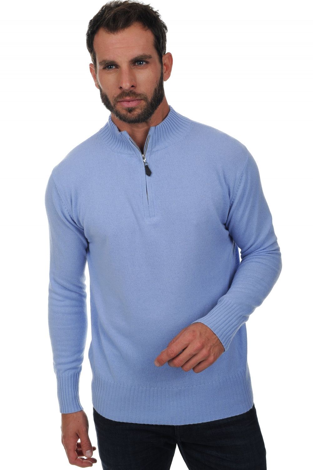 Chazam en cachemire homme - bleu ciel - Mahogany