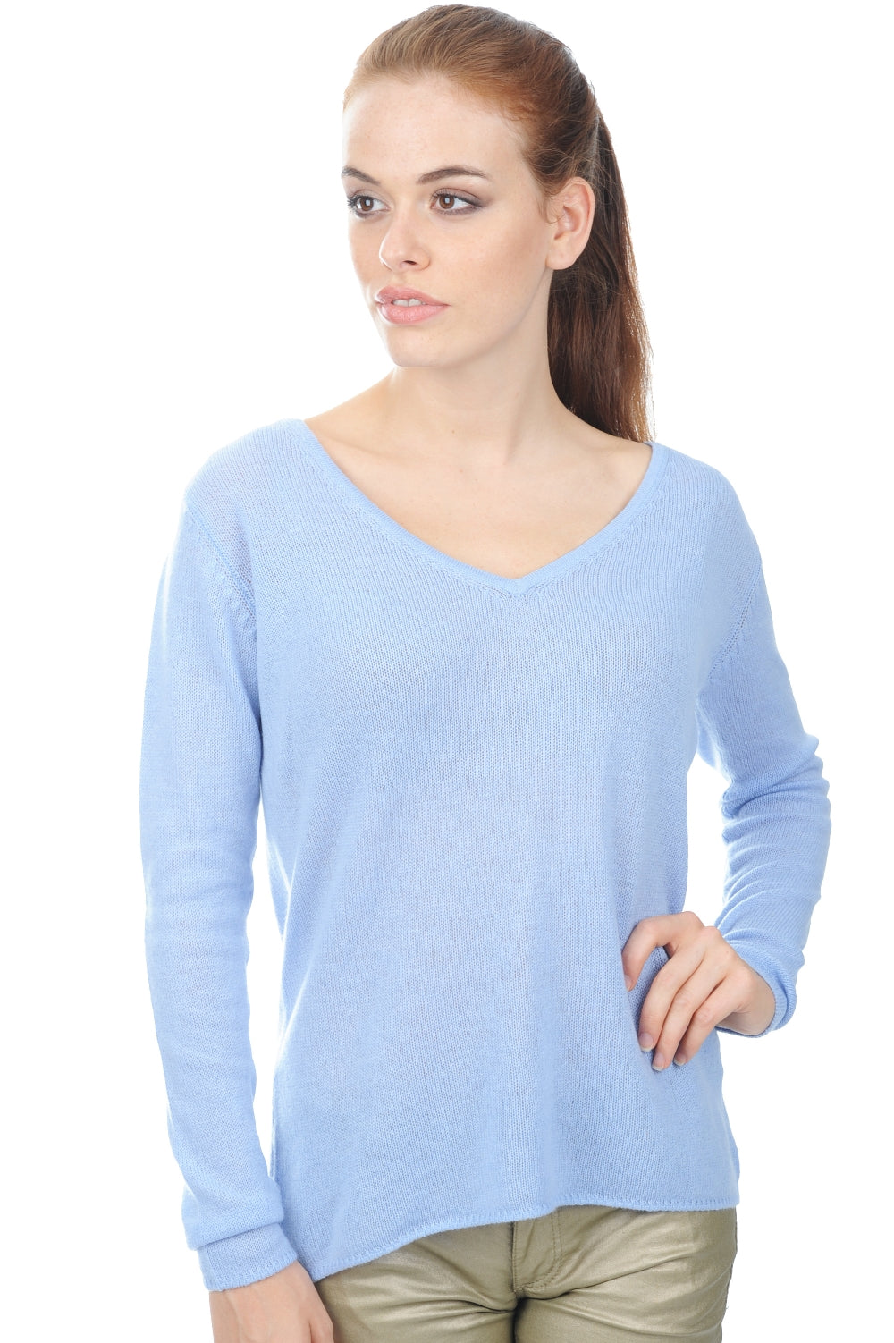 Flavie en cachemire femme - bleu ciel - Mahogany