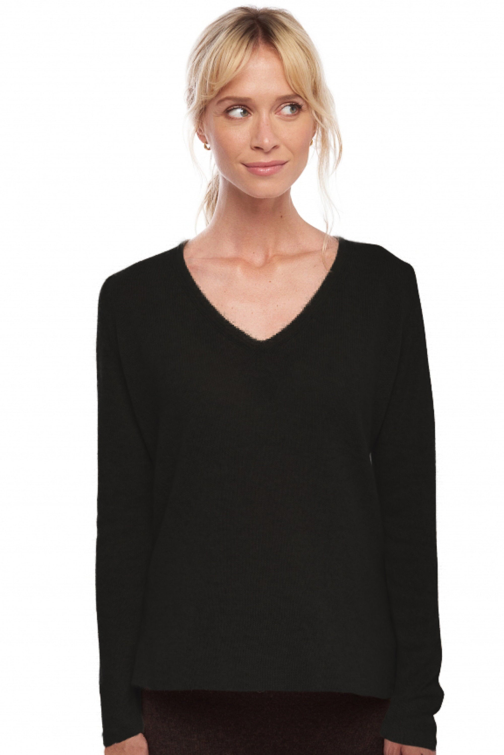 Flavie en cachemire femme - noir - Mahogany
