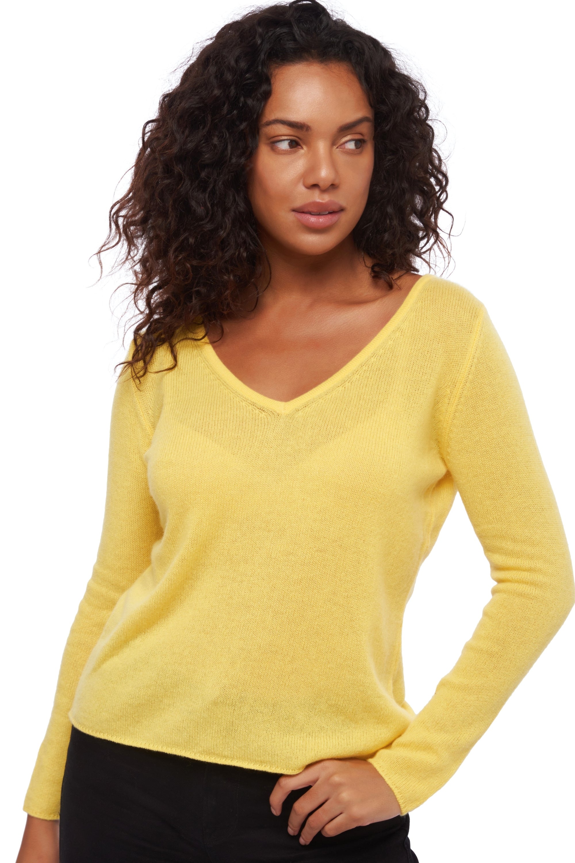 Flavie en cachemire femme - tournesol - Mahogany