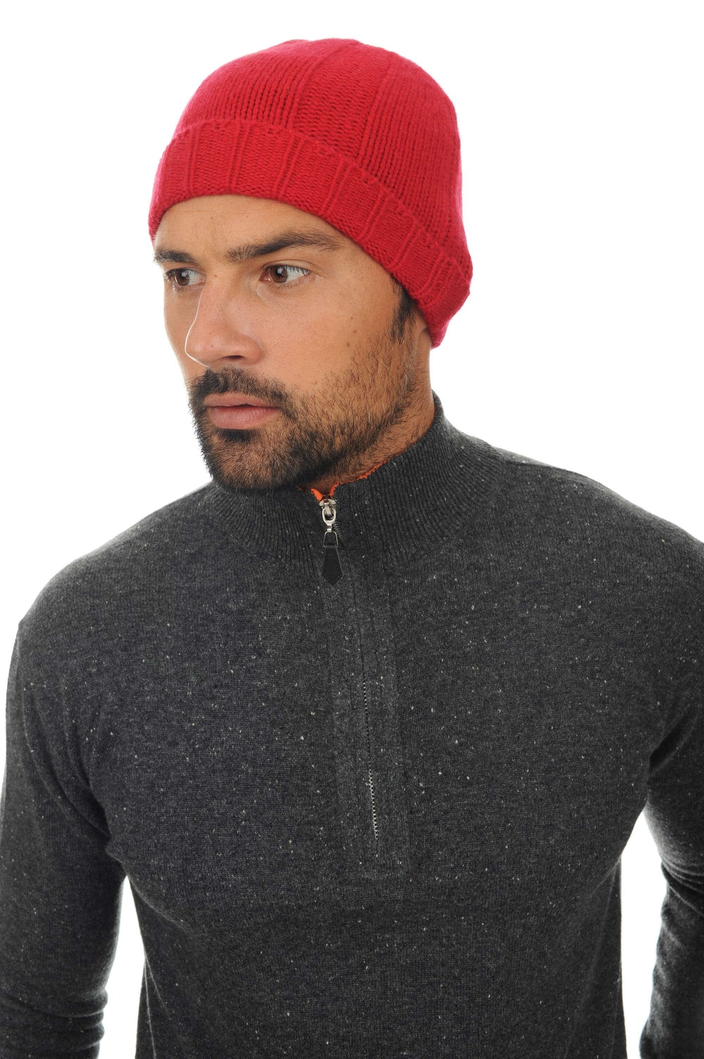 Ted en cachemire homme - rouge velours - Mahogany