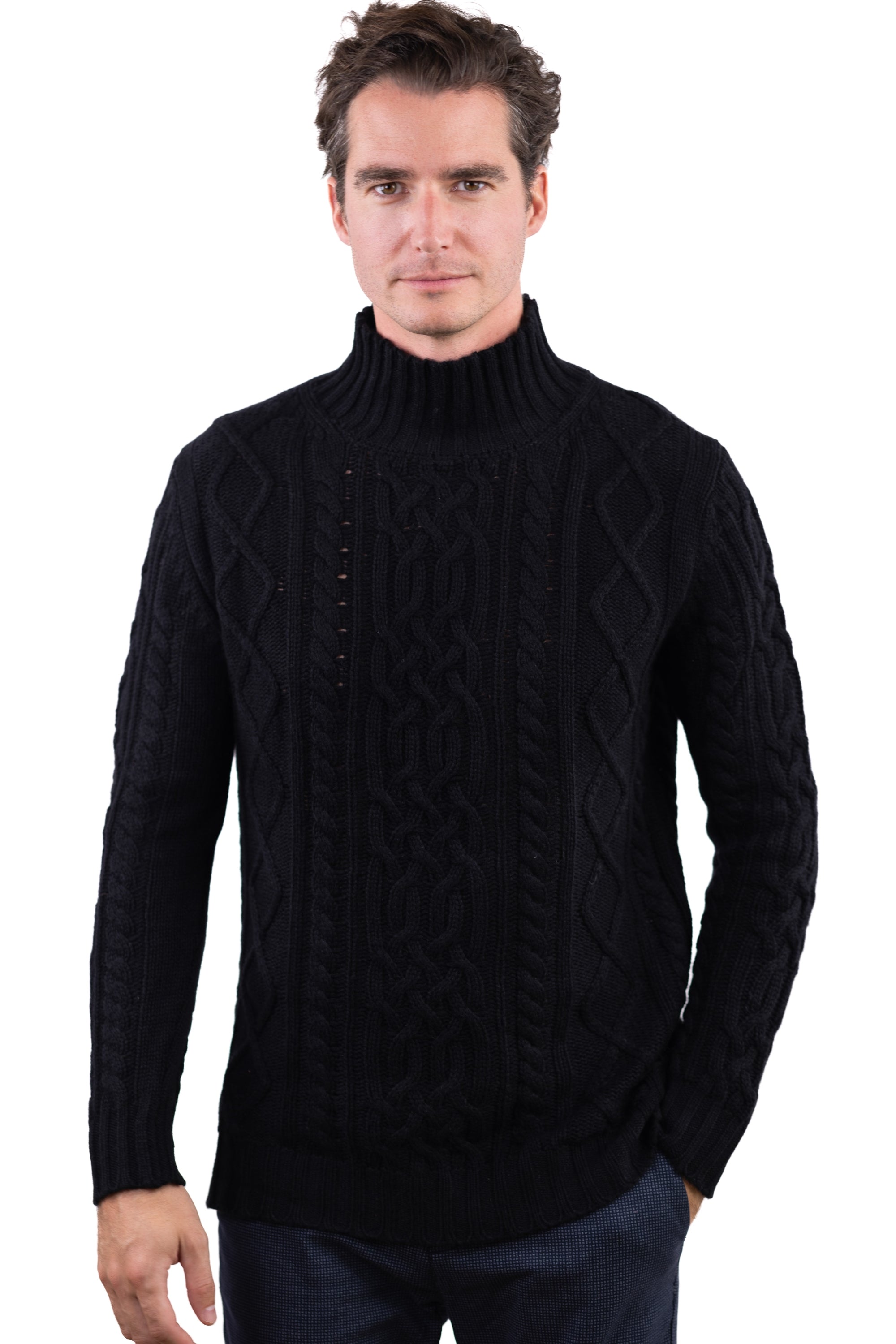 Platon en cachemire homme - noir - Mahogany