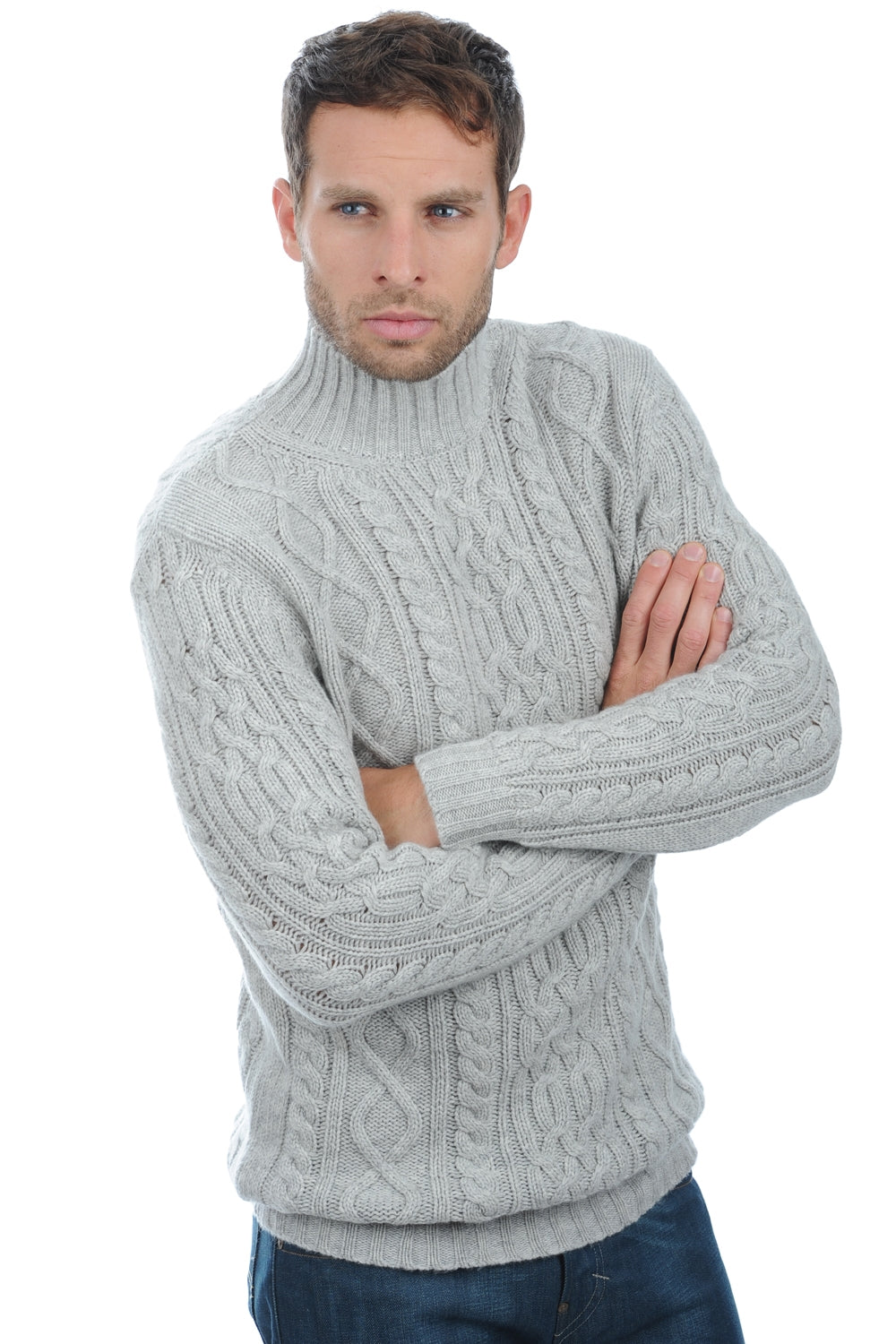 Platon en cachemire homme - flanelle chiné - Mahogany