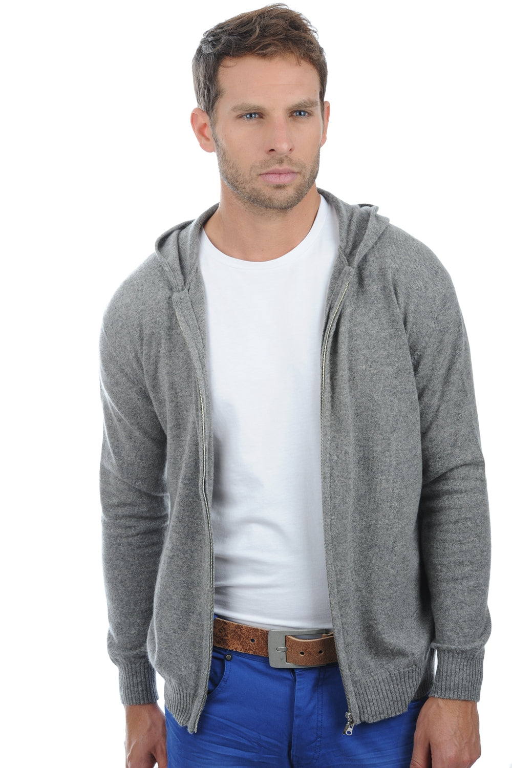 Hiro en cachemire homme - gris chiné - Mahogany