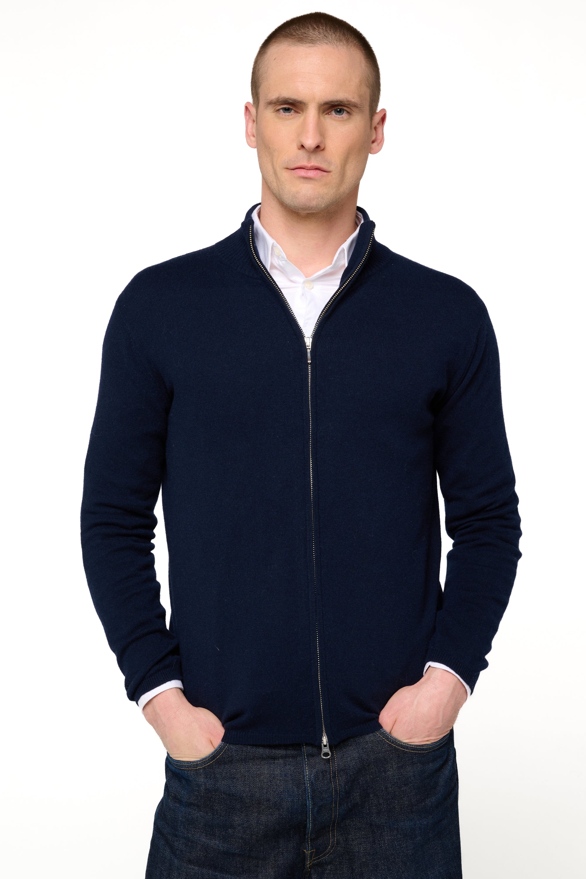Elton en cachemire homme - marine foncé - Mahogany
