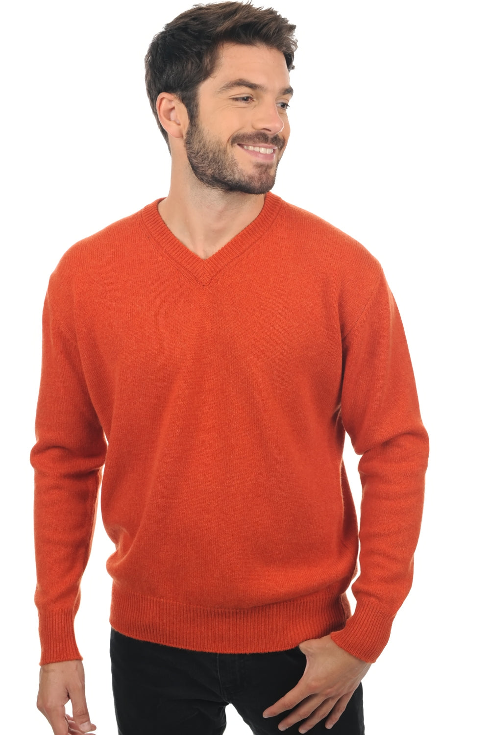 Hippolyte 4F en cachemire homme - paprika - Mahogany