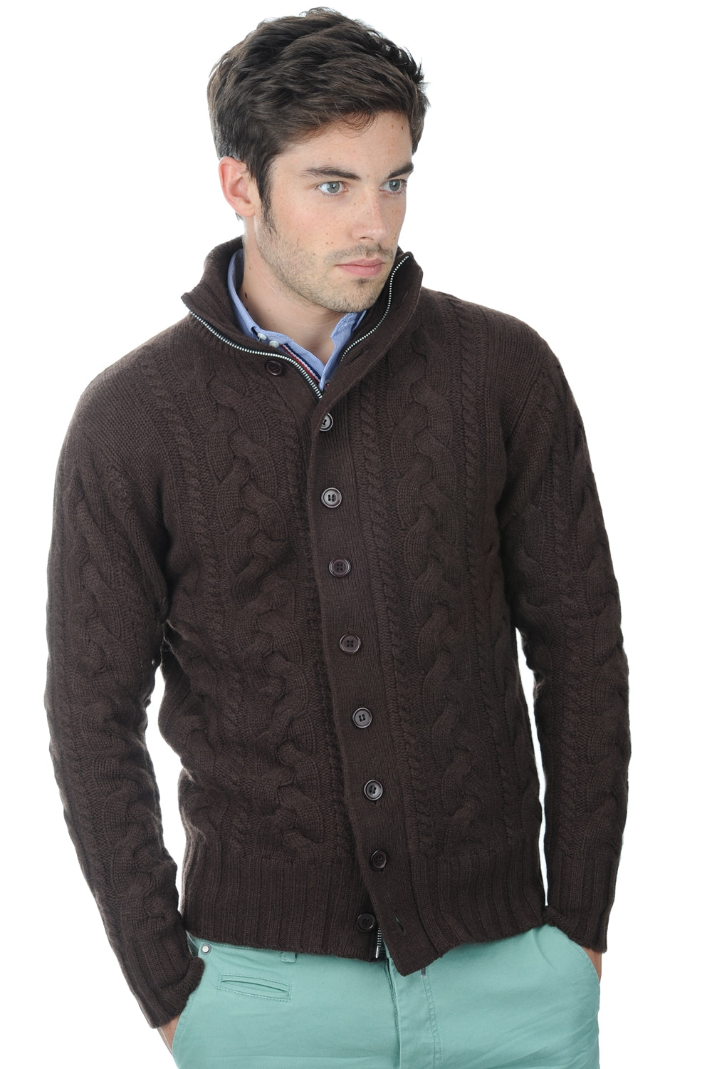 Loris en cachemire homme - capuccino - Mahogany