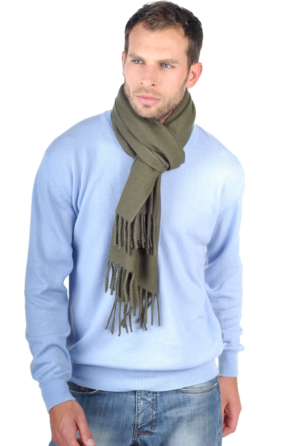 Zak200 en cachemire homme - kaki - Mahogany