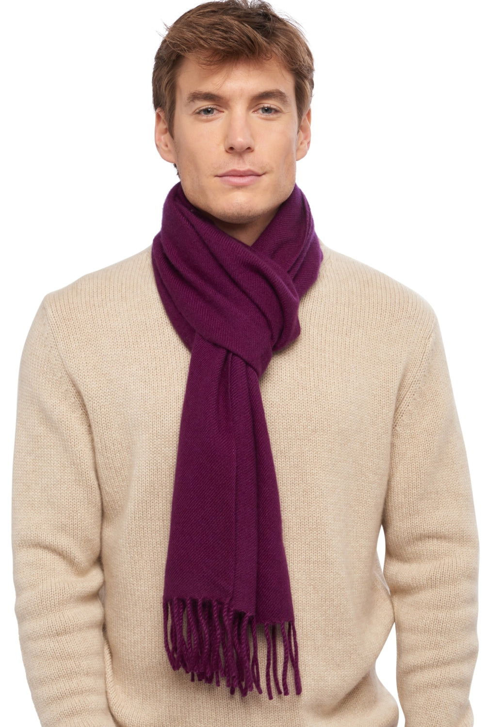 Zak200 en cachemire homme - violet très vif - Mahogany