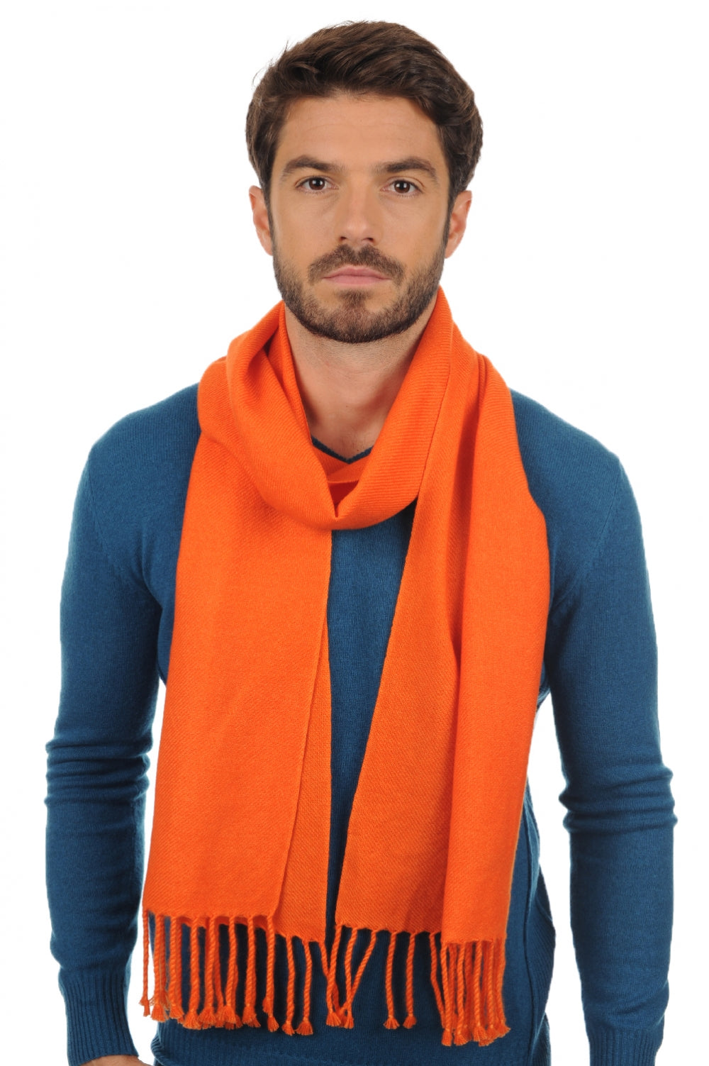 Zak200 en cachemire homme - orange - Mahogany