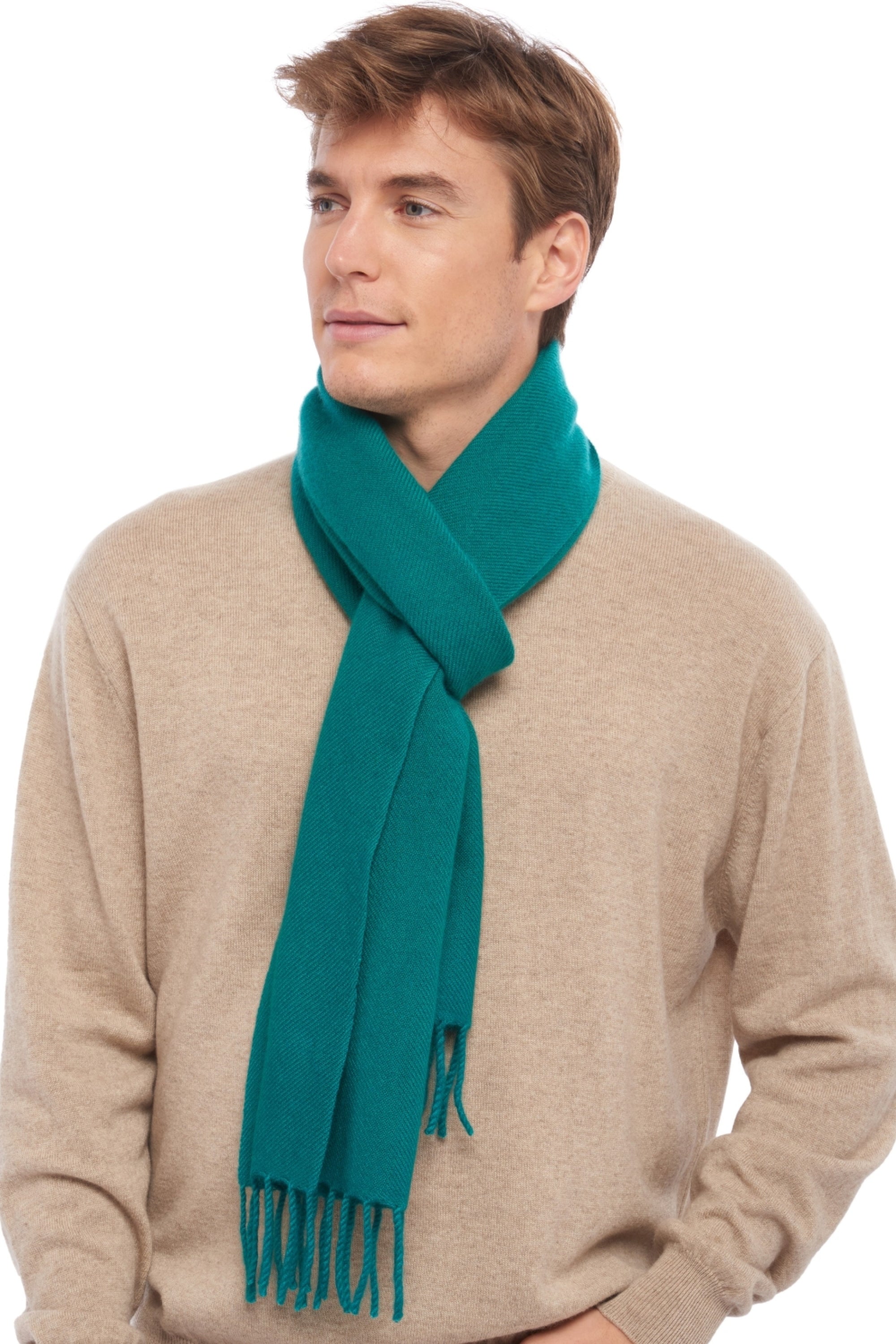 Zak200 en cachemire homme - vert forêt - Mahogany