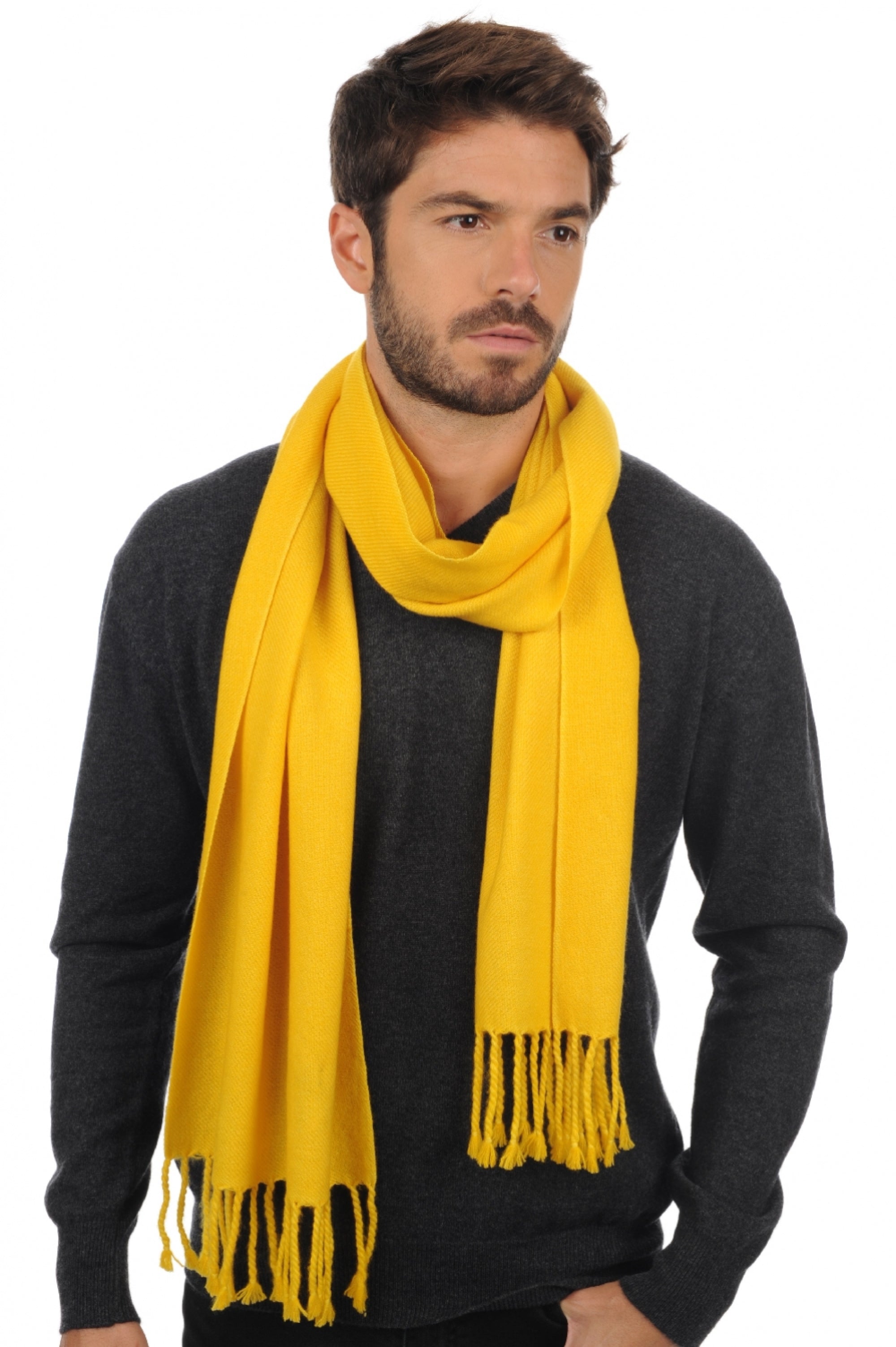 Zak200 en cachemire homme - tournesol - Mahogany