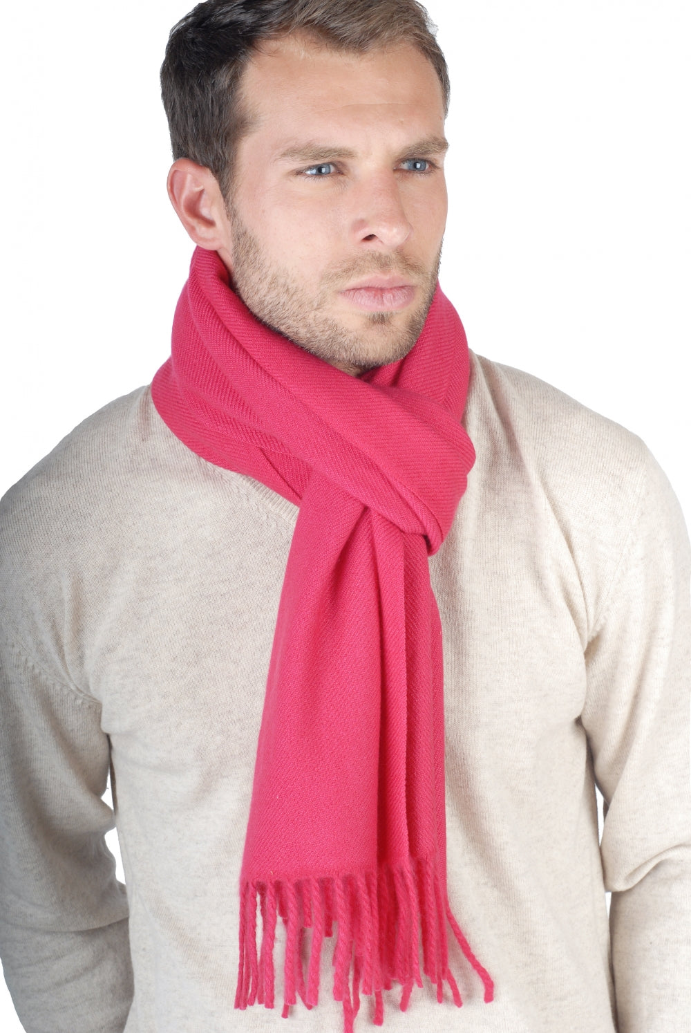 Zak200 en cachemire homme - rose passion - Mahogany