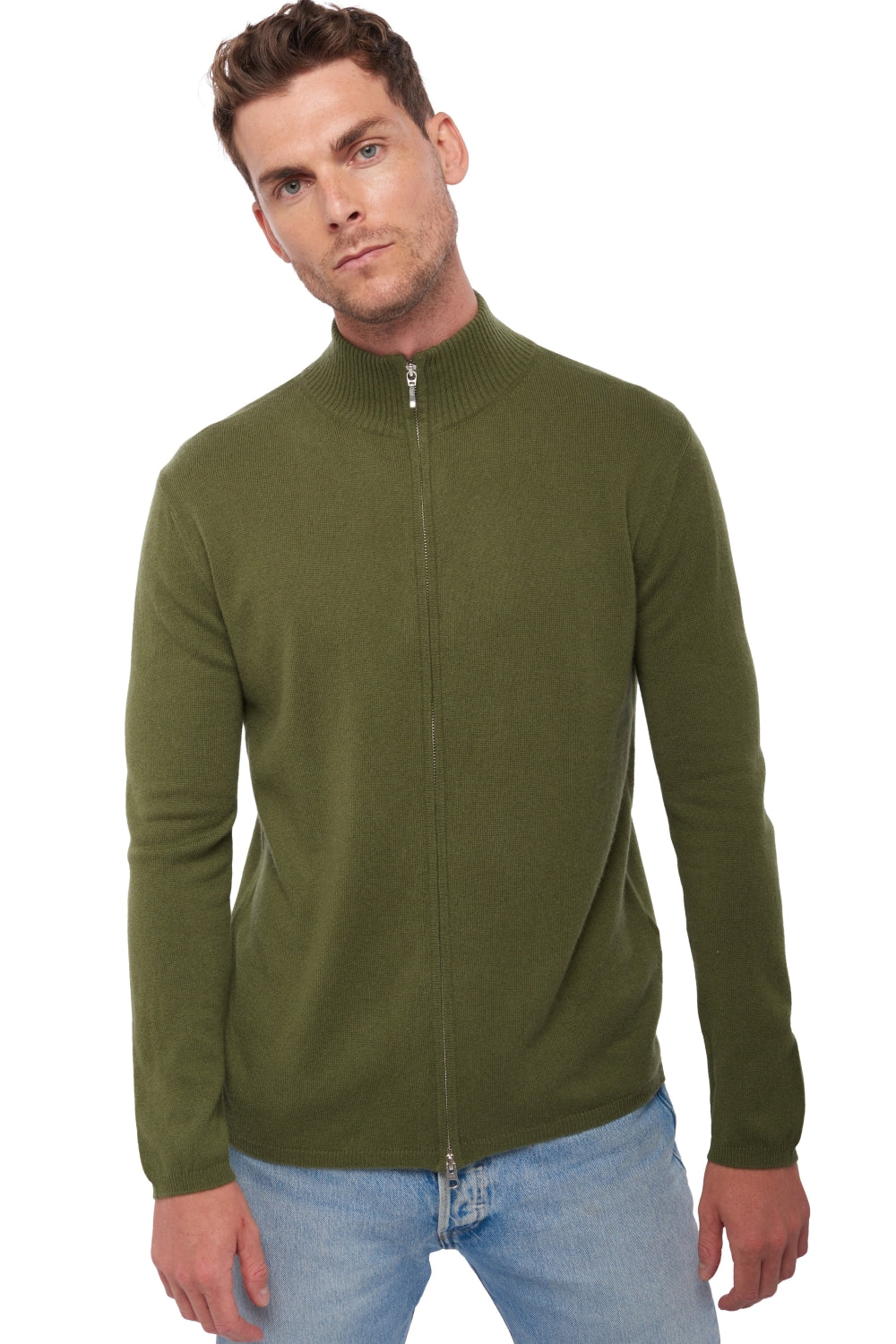Elton en cachemire homme - kaki - Mahogany