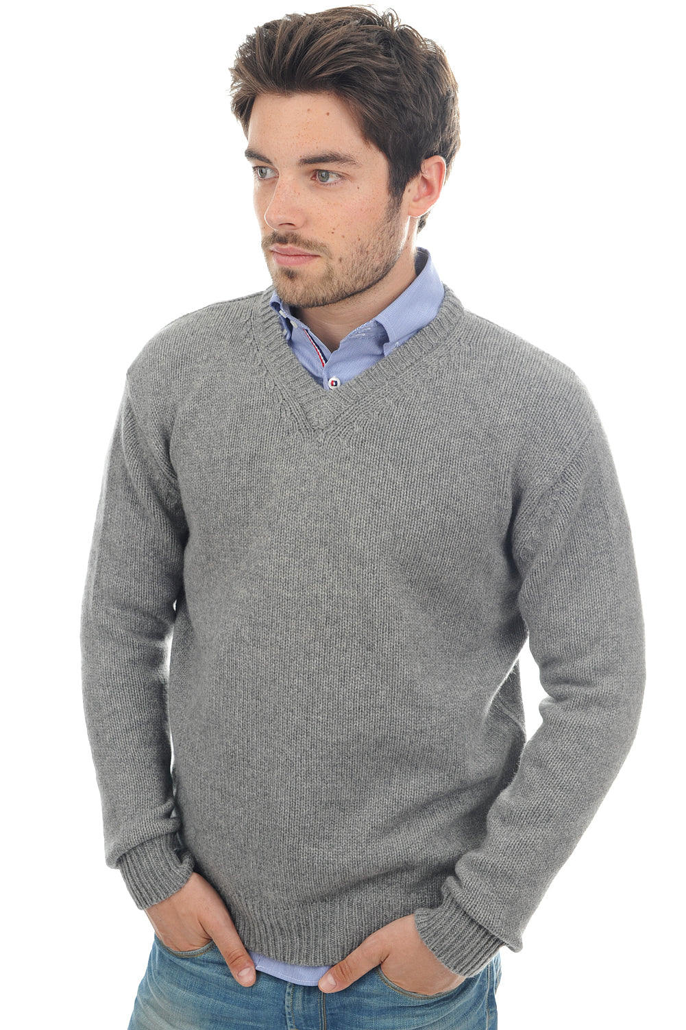 Atman en cachemire homme - gris chiné - Mahogany