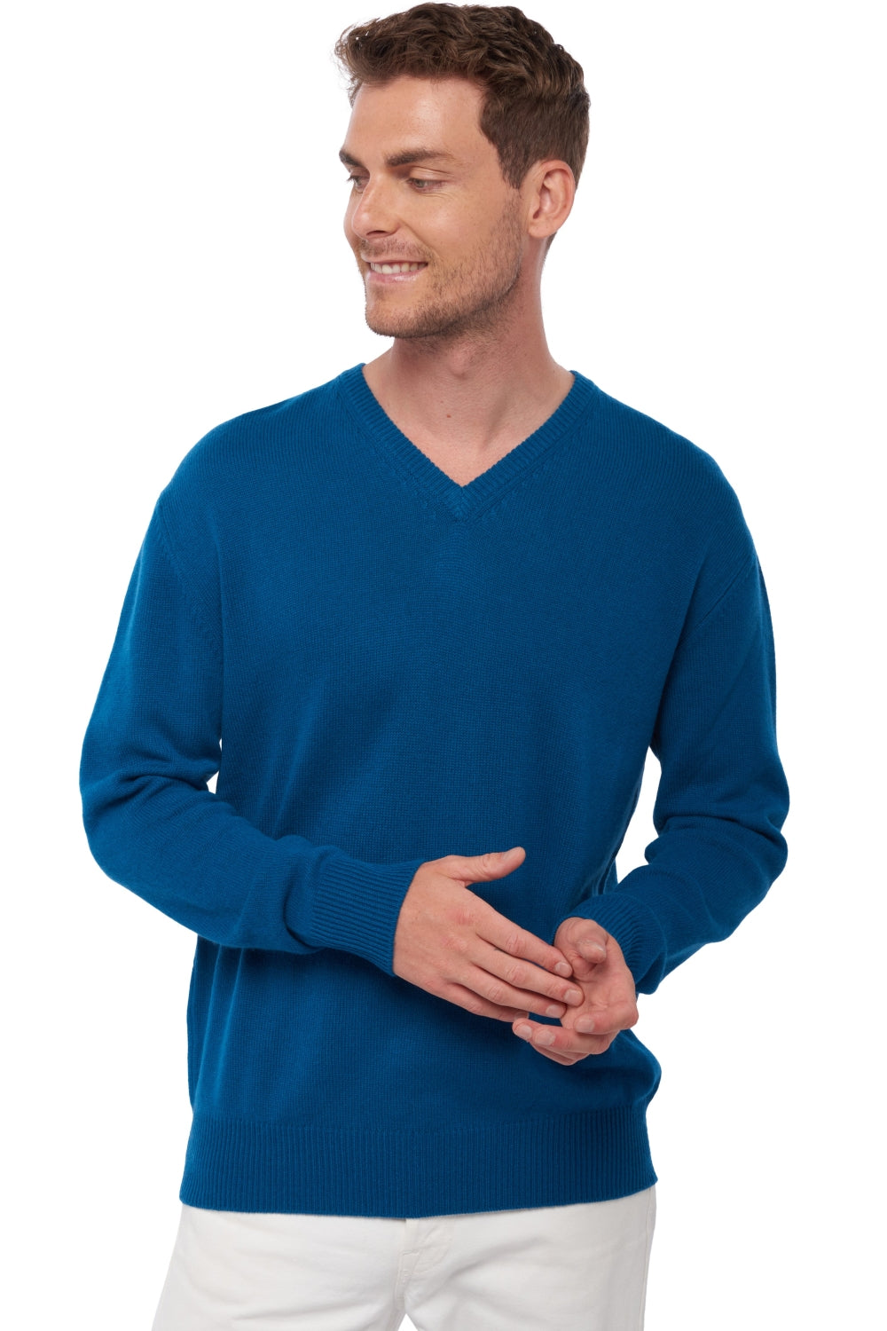 Hippolyte 4F en cachemire homme - bleu canard - Mahogany