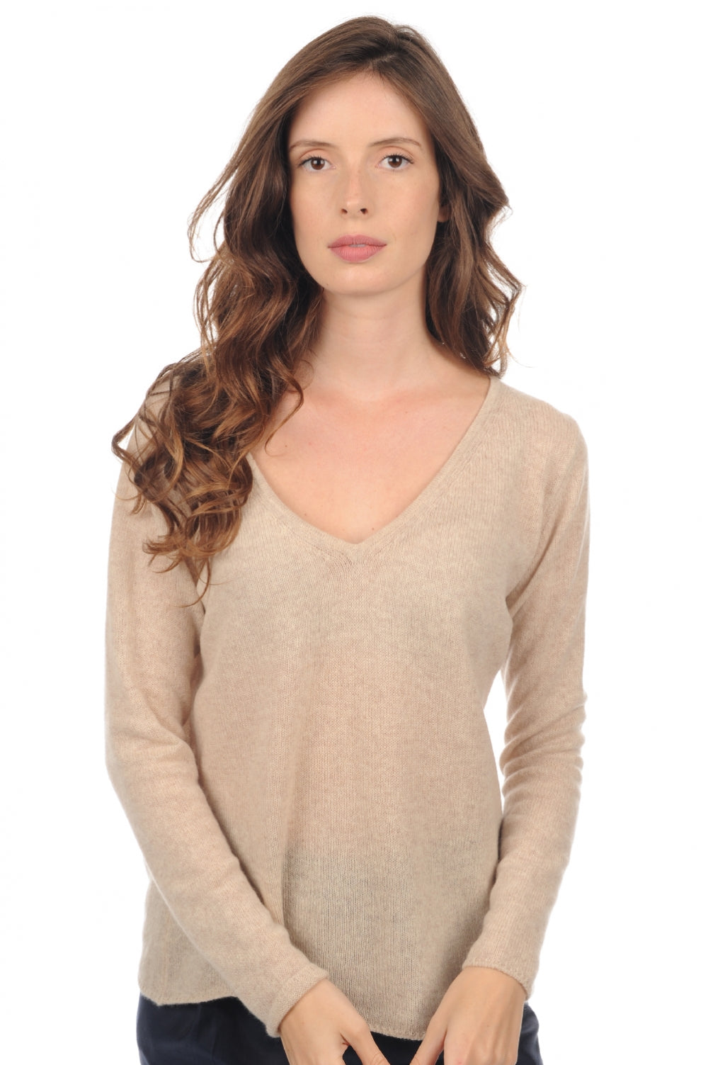 Flavie en cachemire femme - beige intemporel - Mahogany