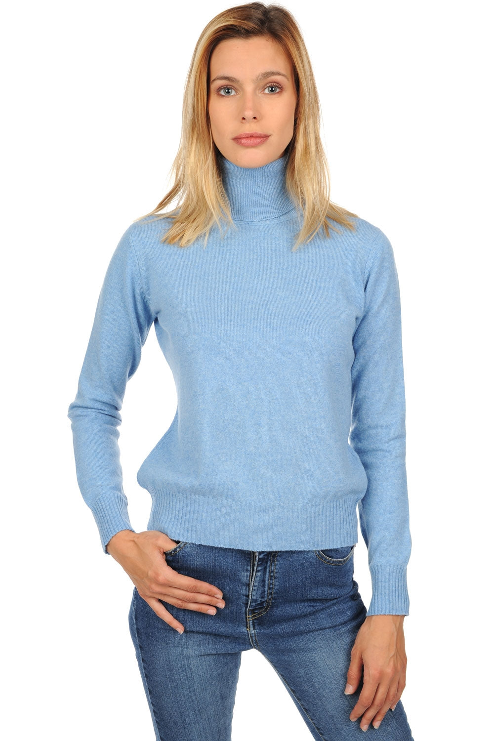 Lili en cachemire femme - bleu azur chiné - Mahogany