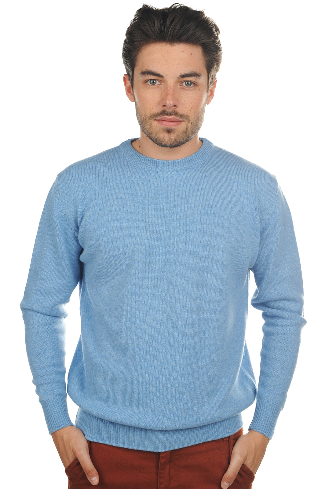Nestor 4F en cachemire homme - bleu azur chiné - Mahogany